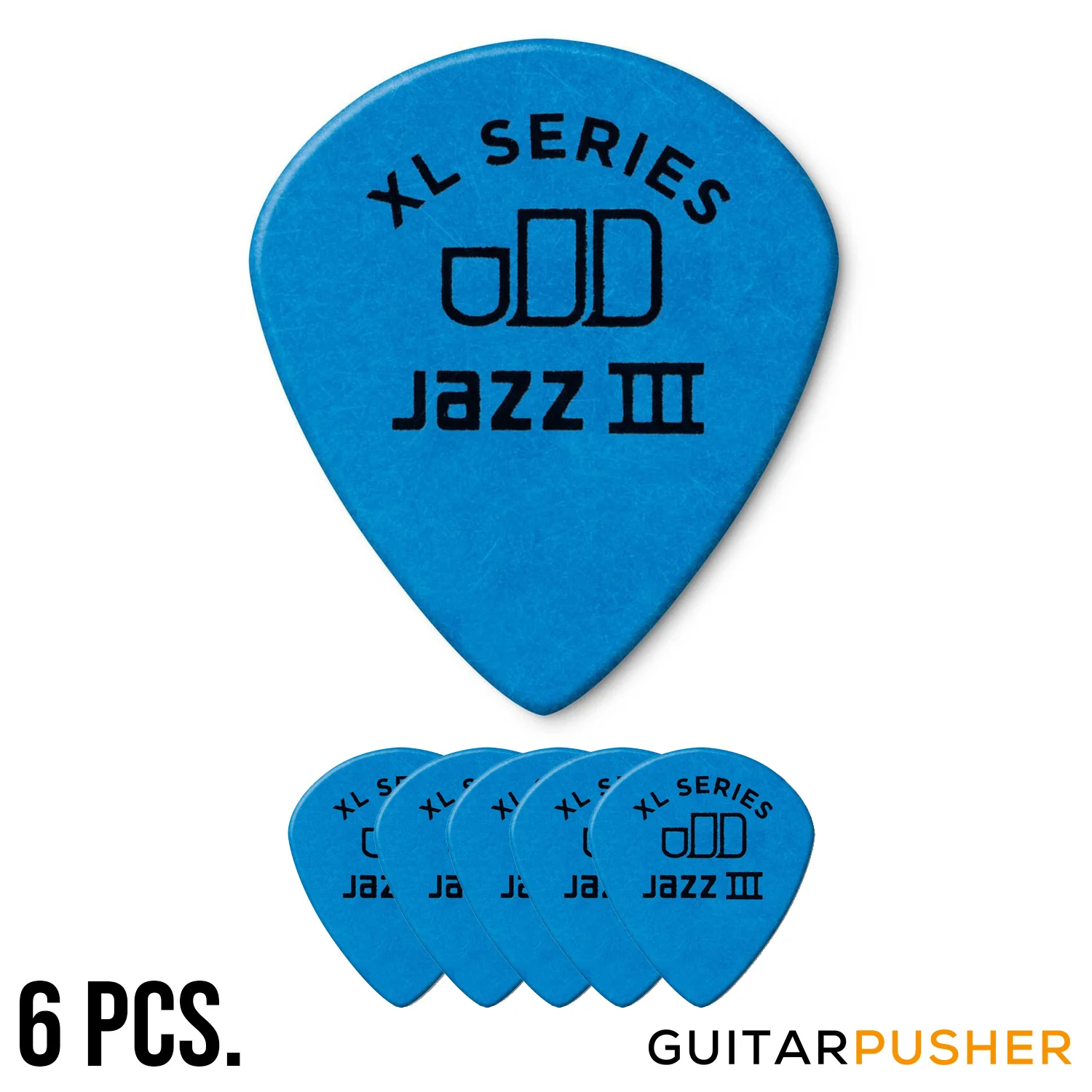 Dunlop Tortex Jazz III XL Guitar Pick 498R 1mm - Blue - Image 2
