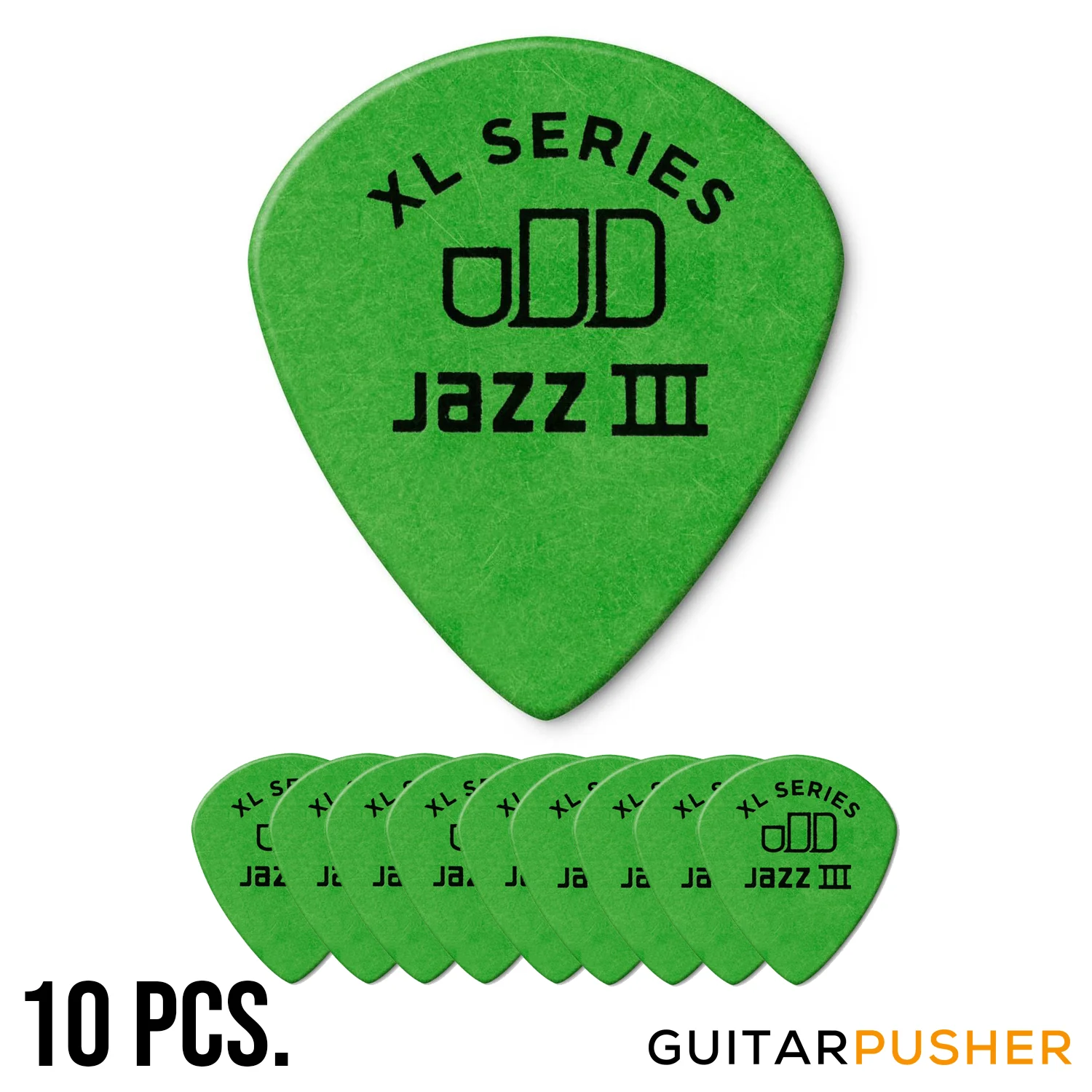 Dunlop Tortex Jazz III XL Guitar Pick 498R .88mm - Green - Image 3