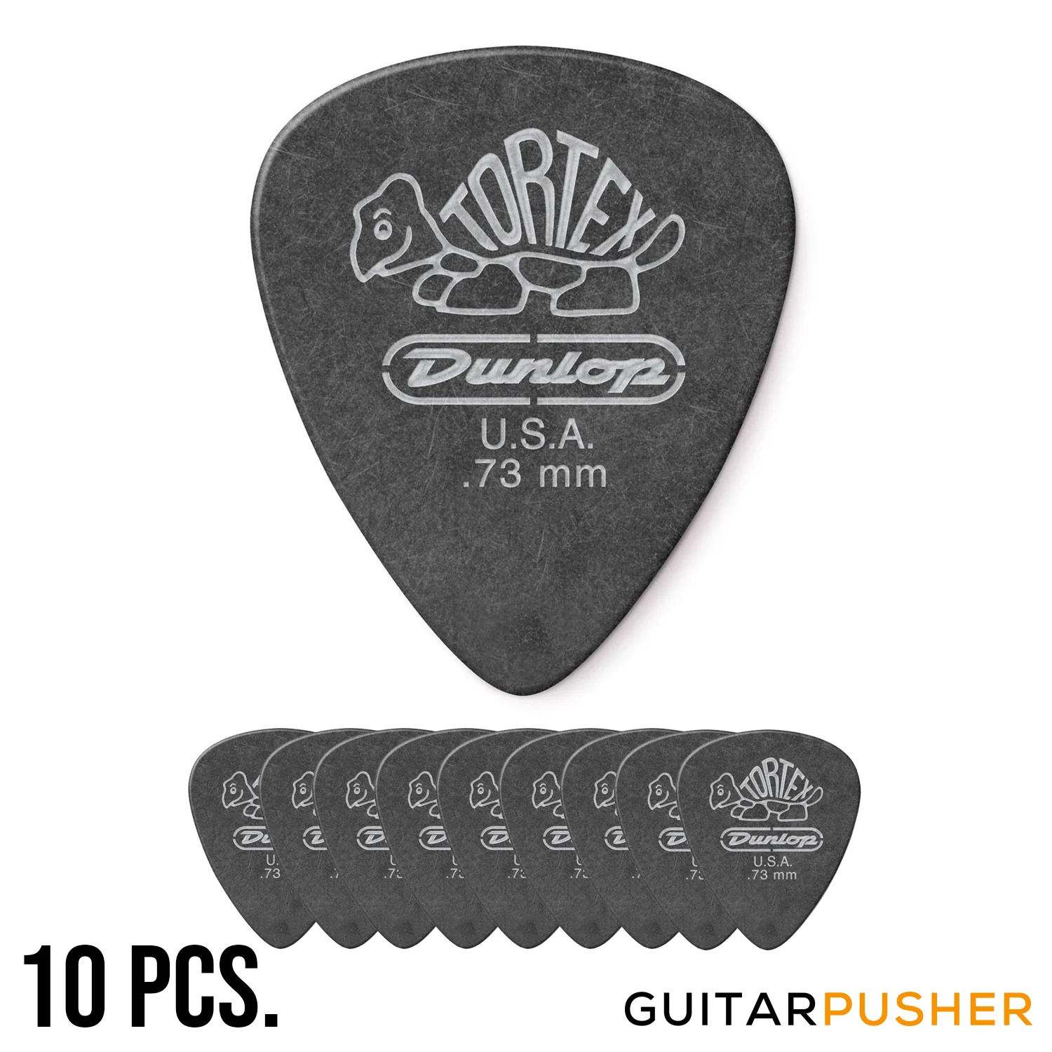 Dunlop Tortex Pitch Black Standard Guitar Pick 0.73mm