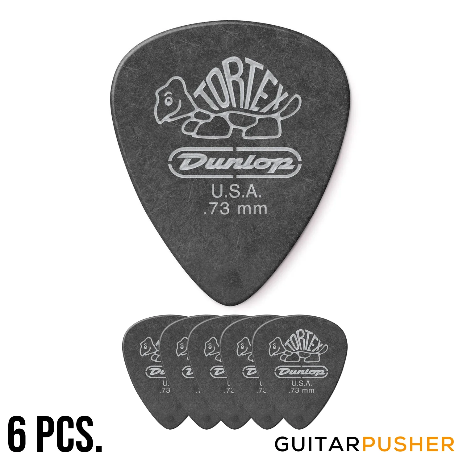 Dunlop Tortex Pitch Black Standard Guitar Pick 0.73mm - Image 2