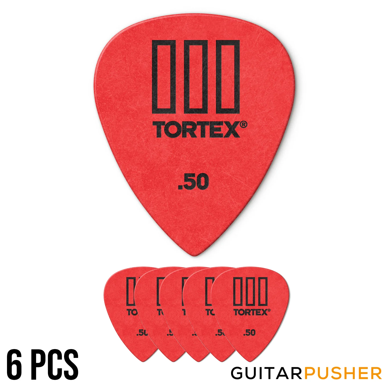 Dunlop Tortex TIII Guitar Pick 462R - 0.50mm Red - Image 2