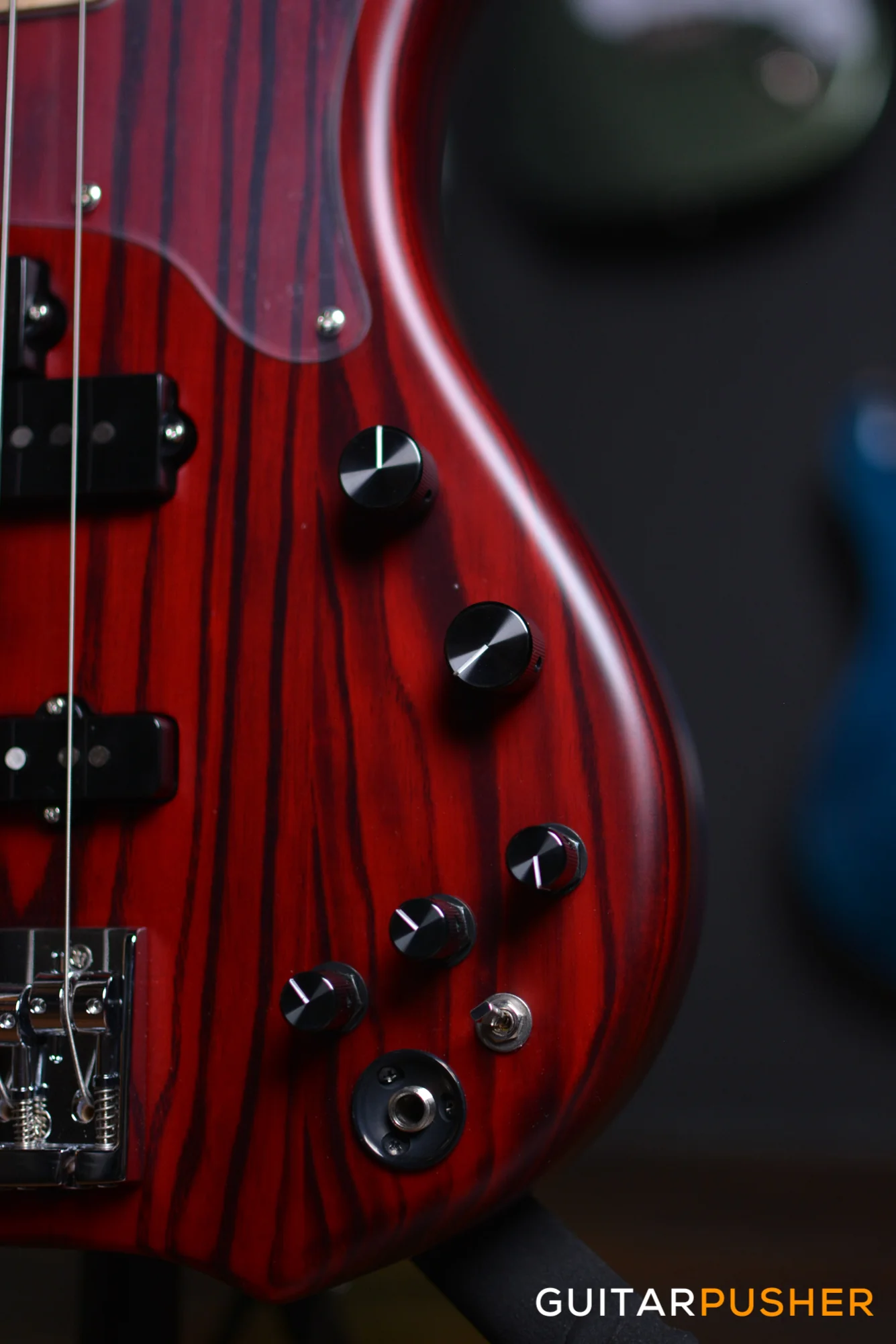 Edwards E-BB-145/M Modern Bass w/ Maple Fingerboard - Satin Burner Red - Image 10