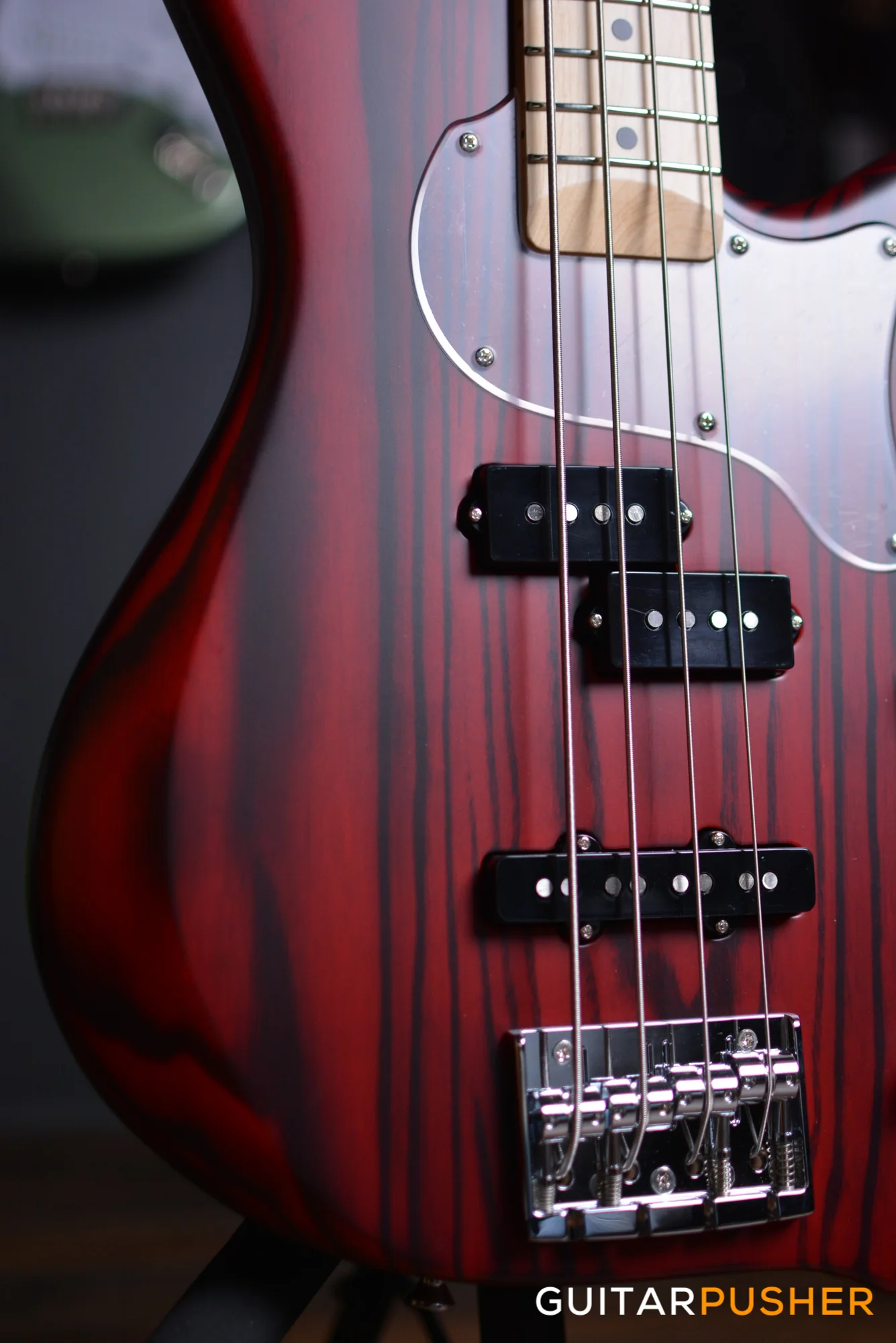 Edwards E-BB-145/M Modern Bass w/ Maple Fingerboard - Satin Burner Red - Image 6