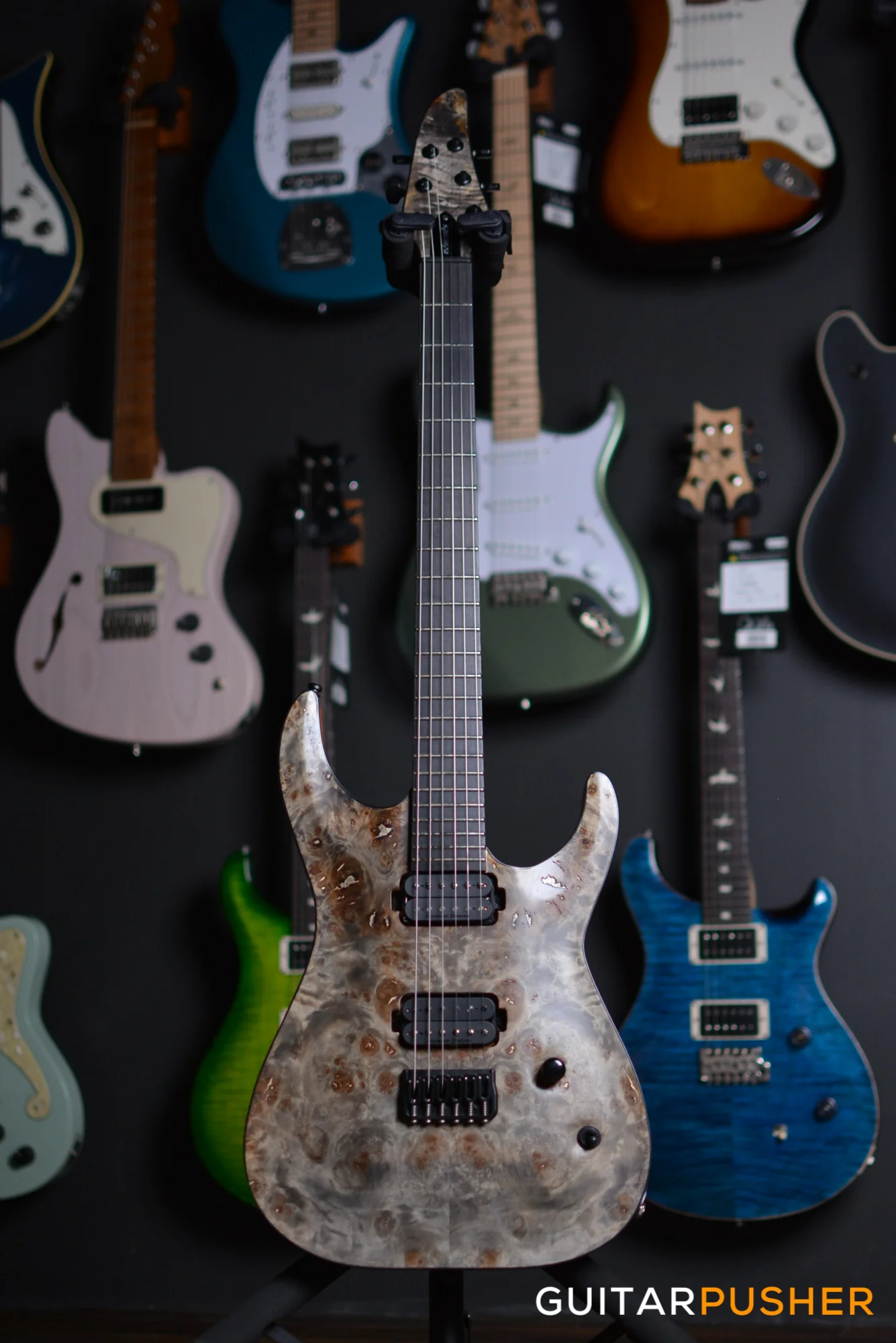 Edwards E-HR6-FX/BM Modern Electric Guitar - Ash Black - Image 2