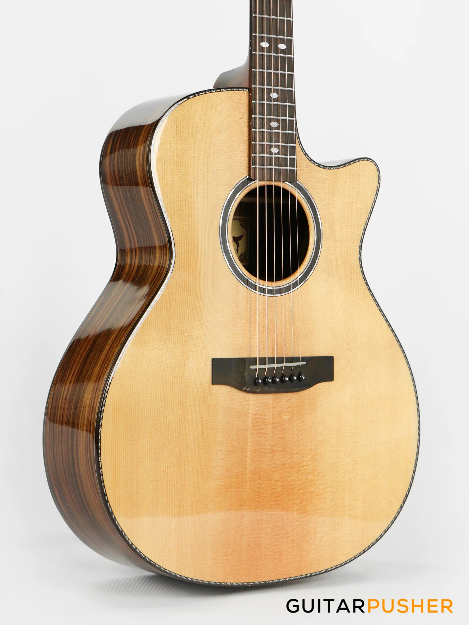 Elegee Adarna Solid Sitka Spruce Top Grand Auditorium Acoustic-Electric Guitar with Dual Pickup System - Image 4