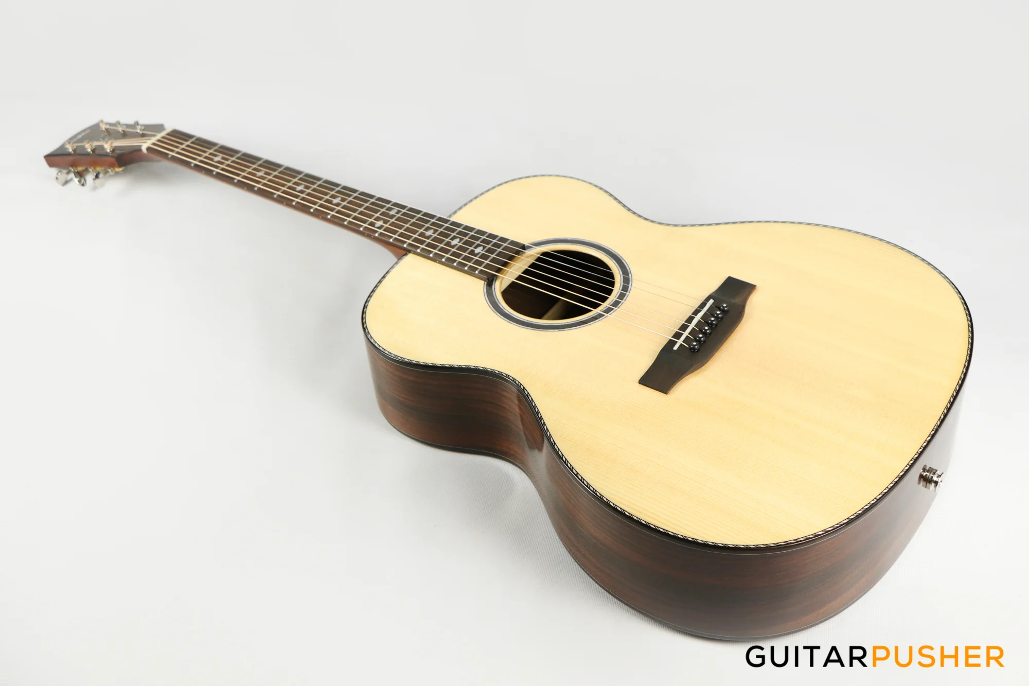 Elegee Katala Solid Sitka Spruce Top OM Acoustic-Electric Guitar with Dual Pickup System - Image 10