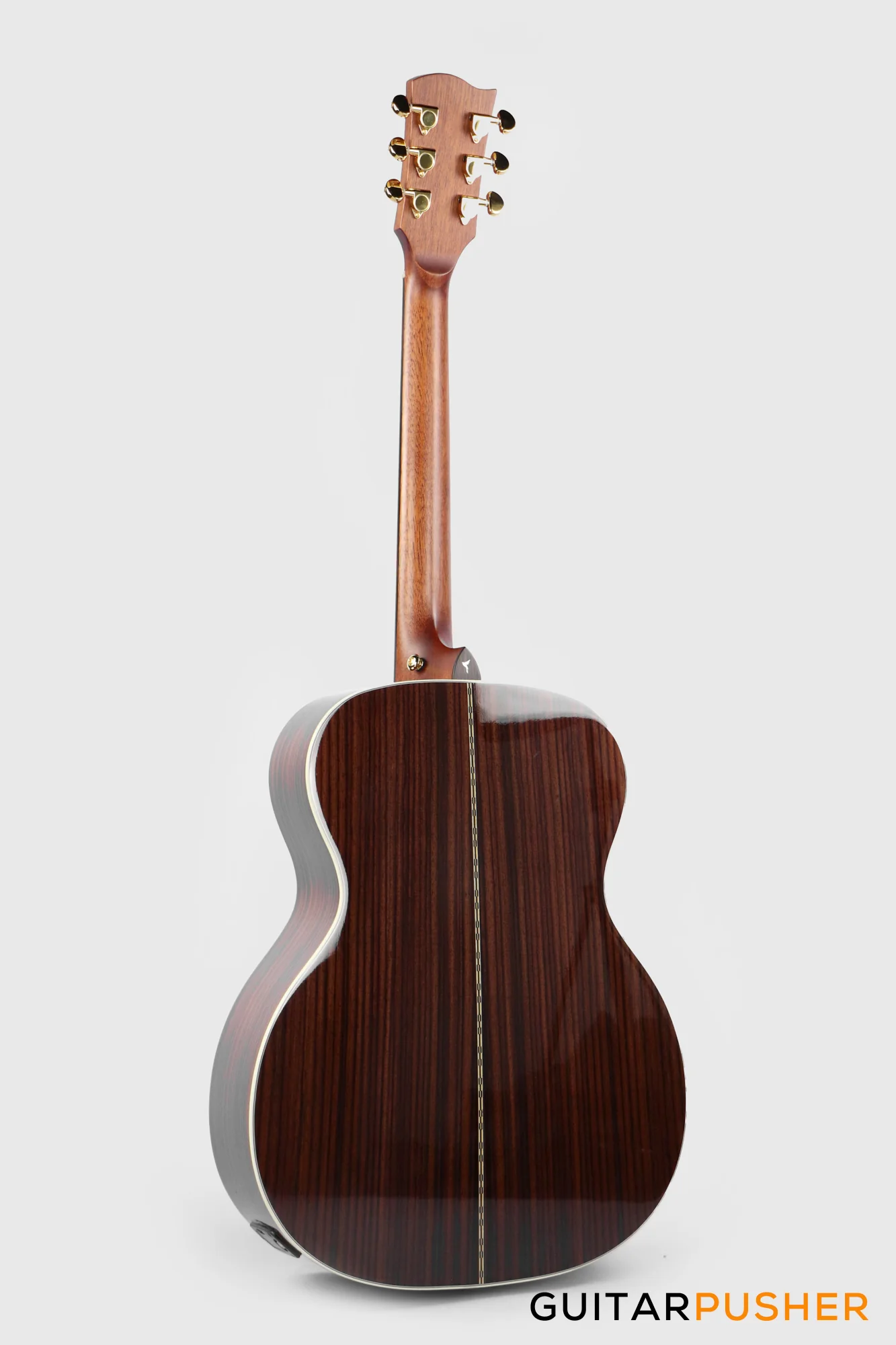 Elegee Katala Solid Sitka Spruce Top OM Acoustic-Electric Guitar with Dual Pickup System - Honeyburst - Image 5