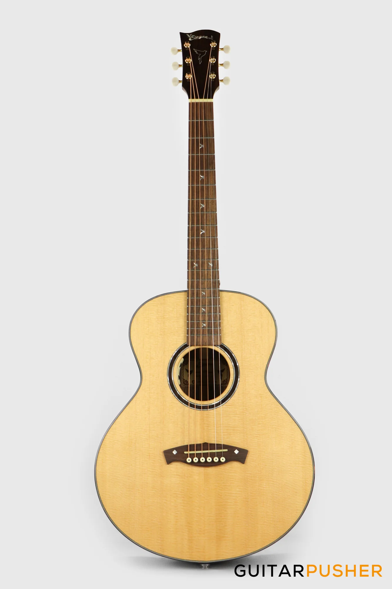 Elegee Mini Maya Solid Sitka Spruce Top GS Mini Acoustic-Electric Guitar with Dual Pickup System - Image 2