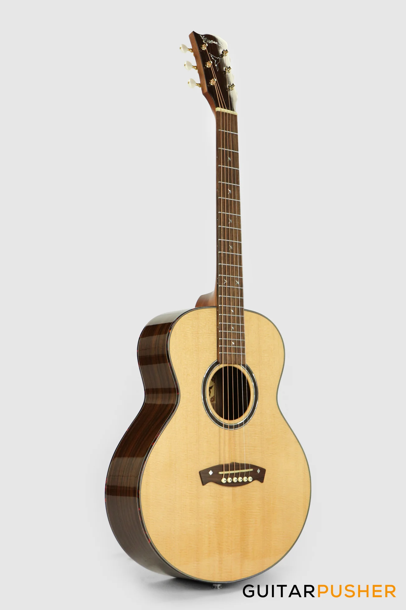 Elegee Mini Maya Solid Sitka Spruce Top GS Mini Acoustic-Electric Guitar with Dual Pickup System - Image 3