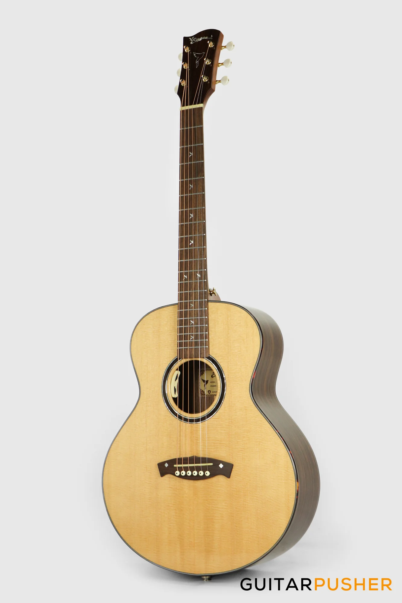 Elegee Mini Maya Solid Sitka Spruce Top GS Mini Acoustic-Electric Guitar with Dual Pickup System - Image 7