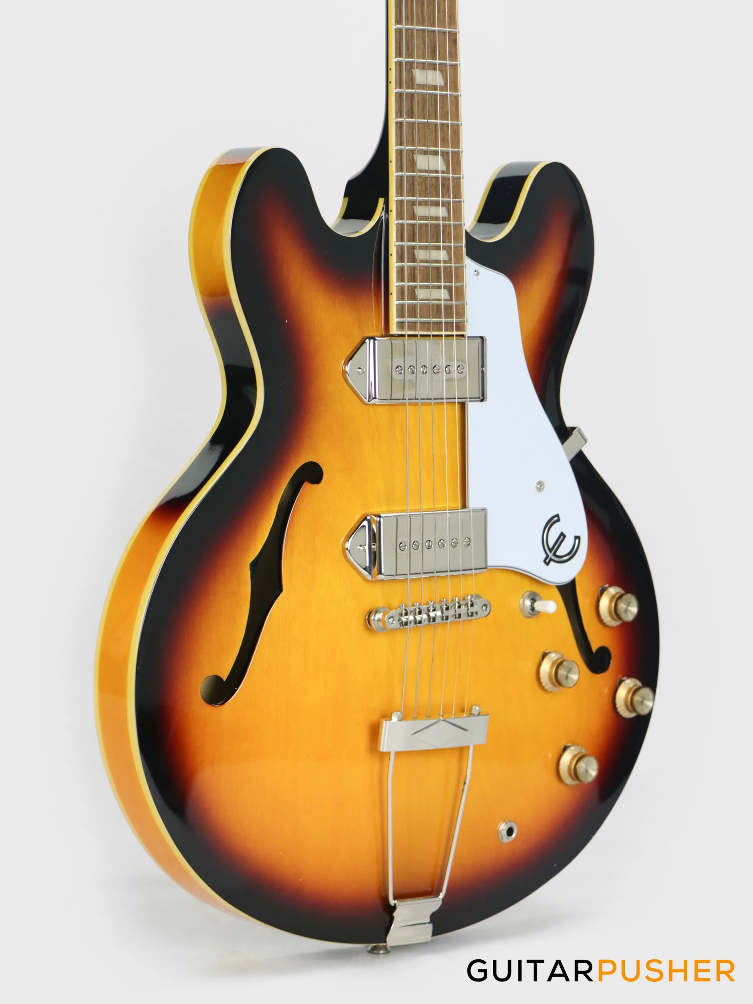 Epiphone Casino Full Hollow Electric Guitar - Vintage Sunburst - Image 4
