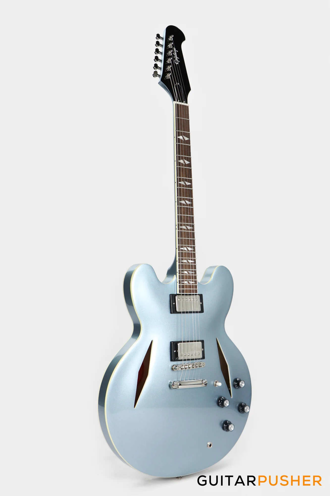 Epiphone Dave Grohl DG-335 Full Hollow Electric Guitar - Pelham Blue - Image 6