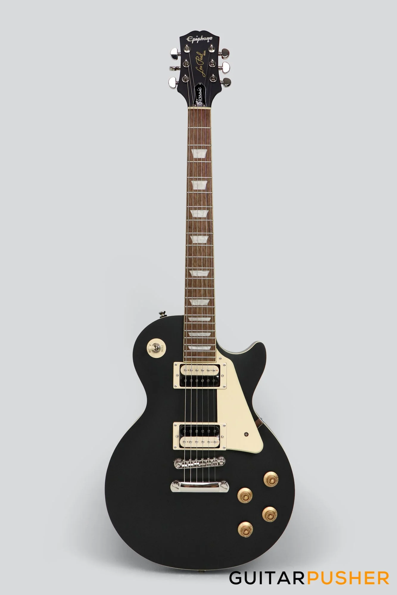Epiphone Les Paul Classic Worn Electric Guitar - Ebony - Image 2