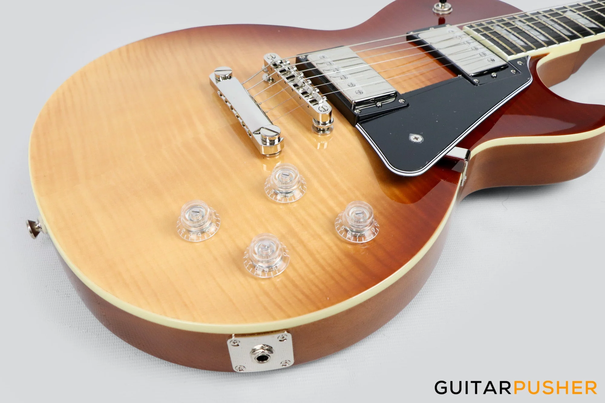 Epiphone Les Paul Modern Figured Electric Guitar - Caffe Latte Fade - Image 6