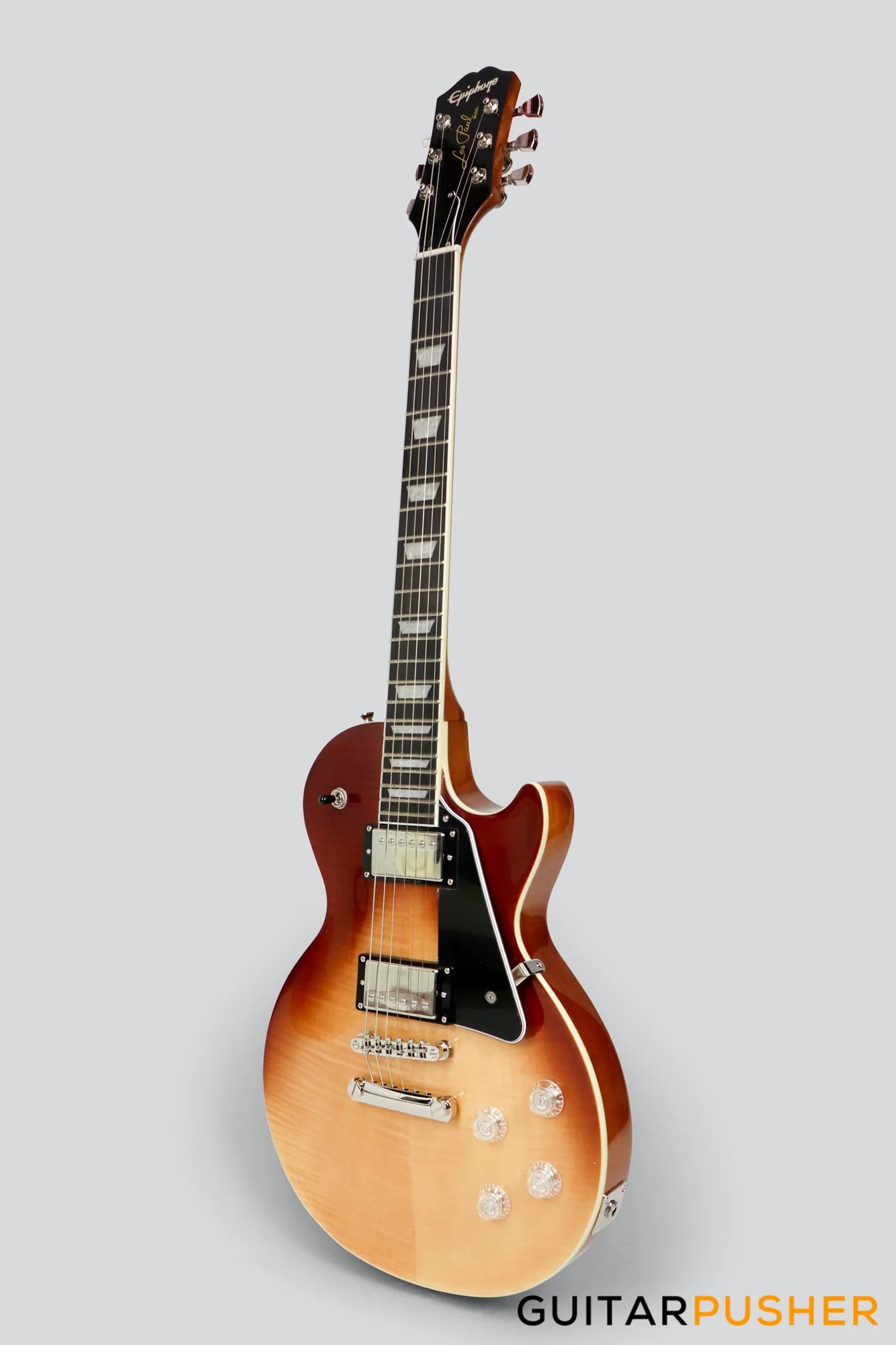 Epiphone Les Paul Modern Figured Electric Guitar - Caffe Latte Fade - Image 8