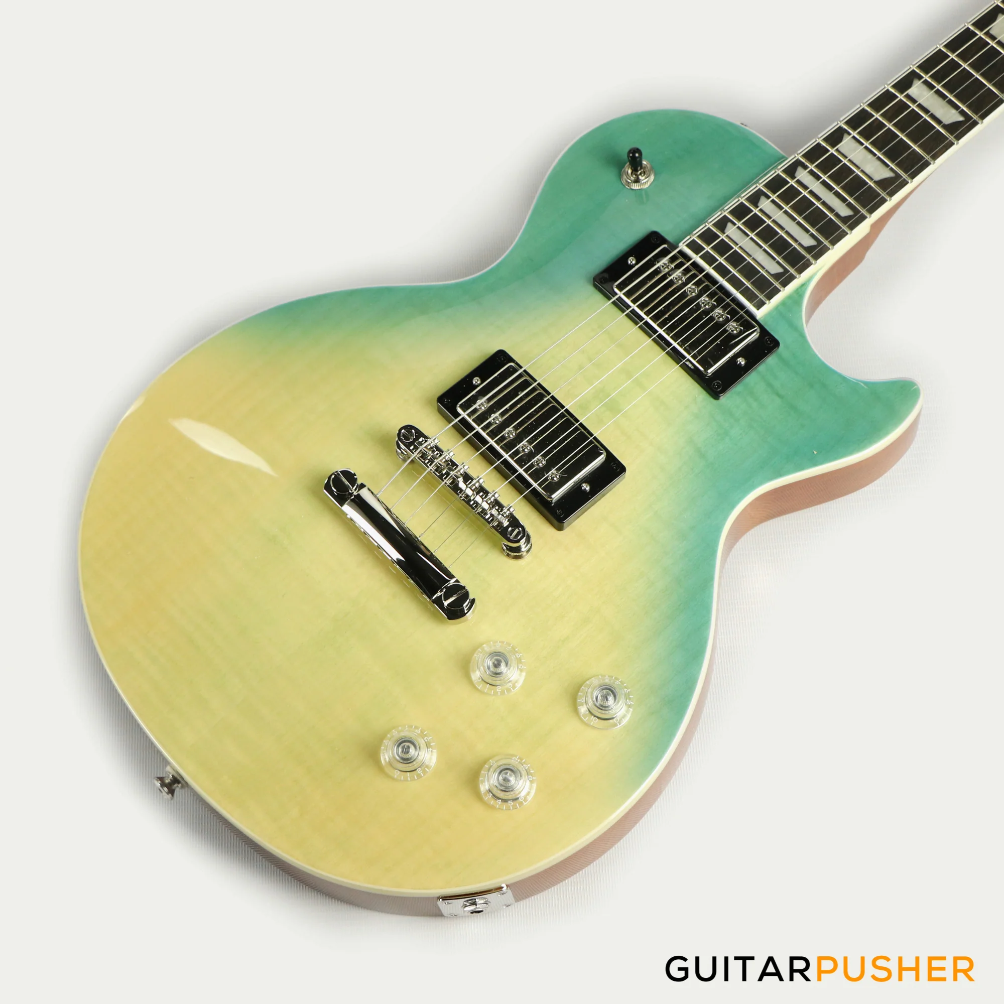 Epiphone Les Paul Modern Figured Electric Guitar - Caribbean Blue Fade - Image 10