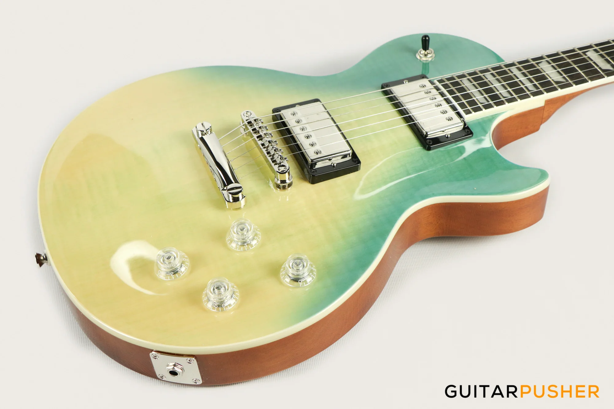 Epiphone Les Paul Modern Figured Electric Guitar - Caribbean Blue Fade - Image 11