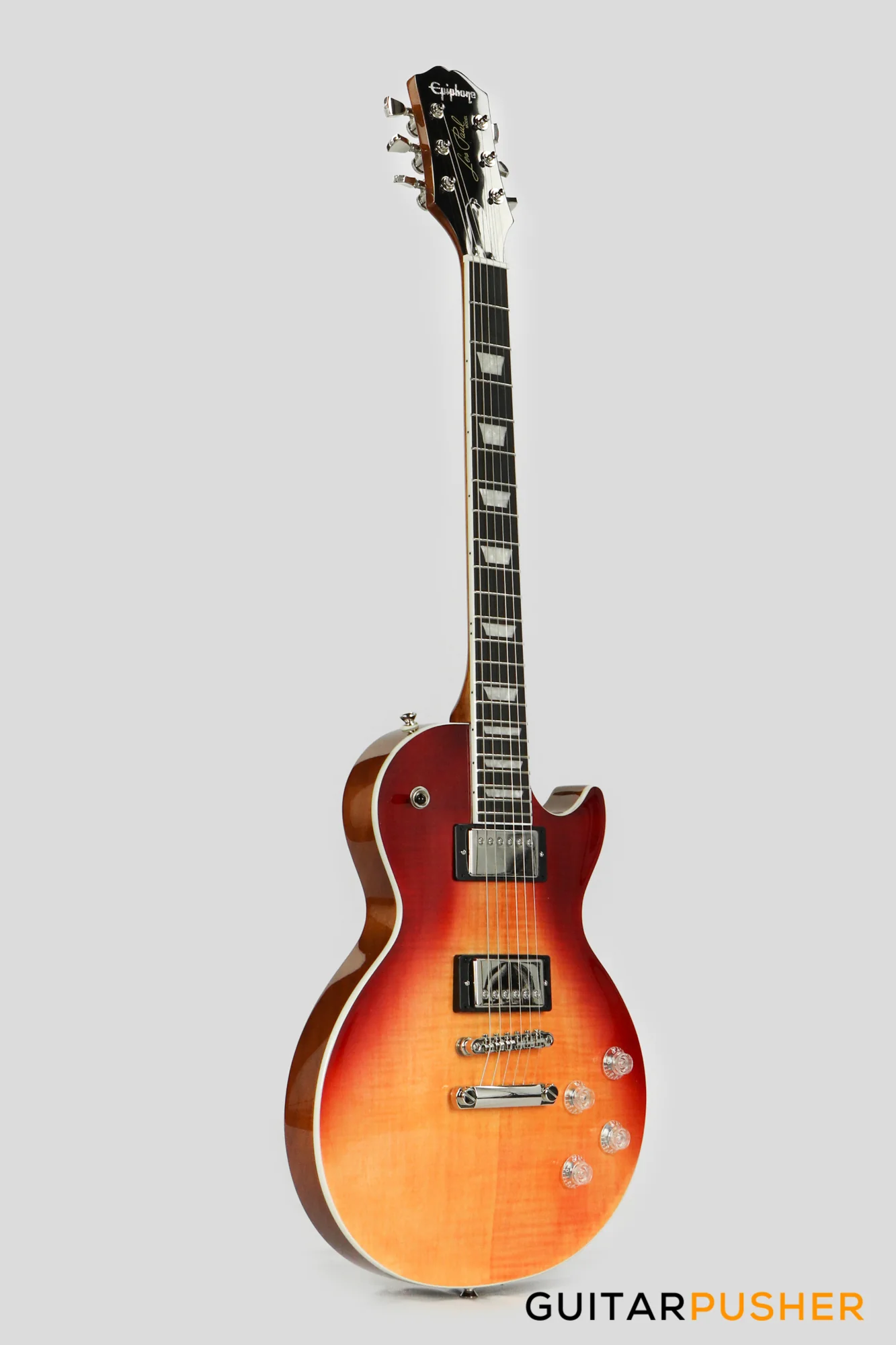 Epiphone Les Paul Modern Figured Electric Guitar - Magma Orange Fade - Image 3