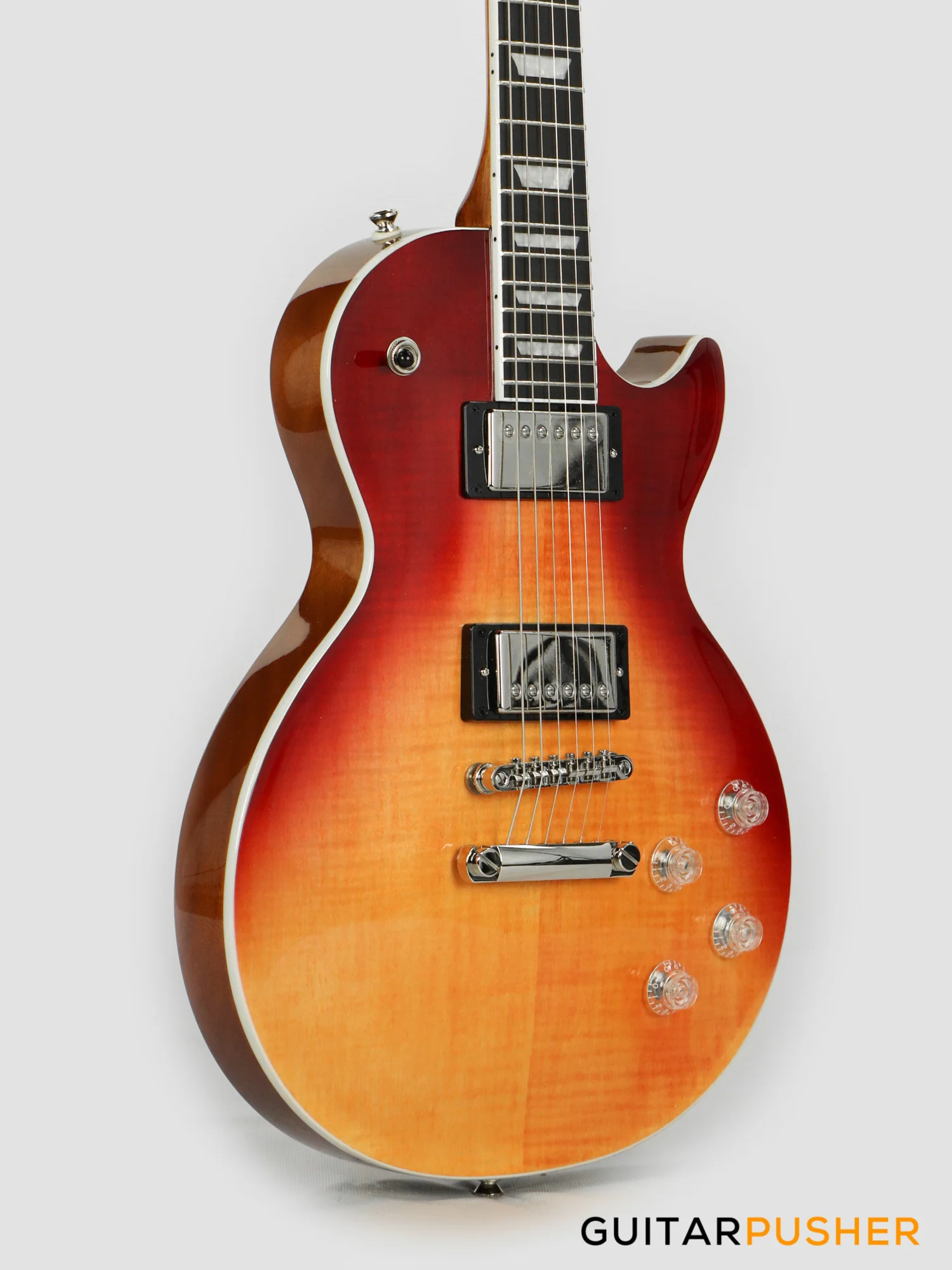 Epiphone Les Paul Modern Figured Electric Guitar - Magma Orange Fade - Image 4