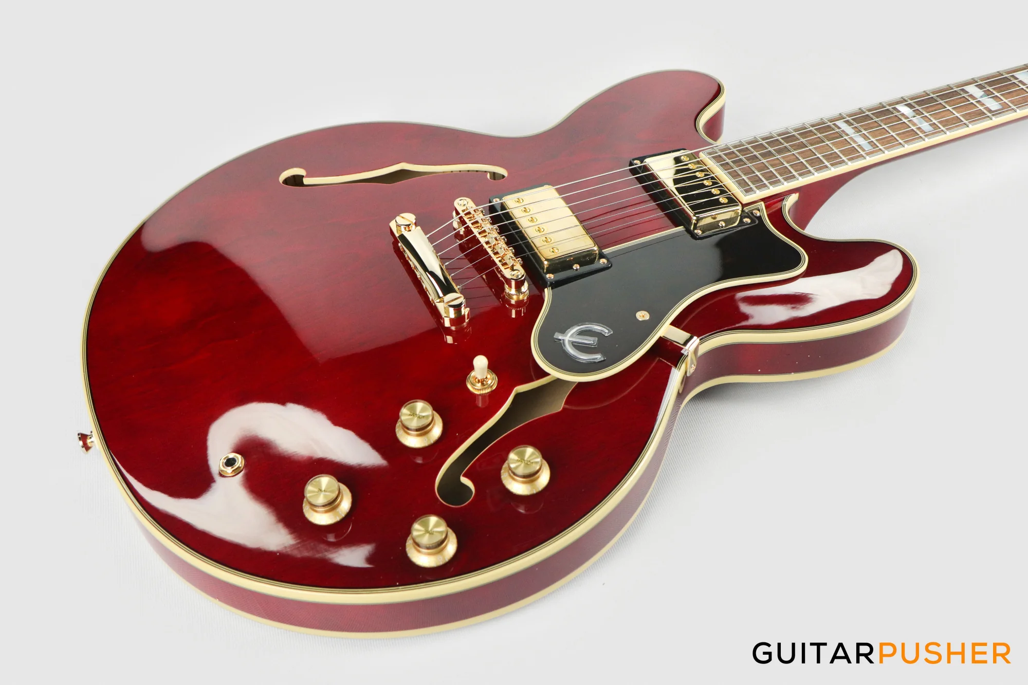 Epiphone Sheraton ii PRO Semi Hollow Electric Guitar - Wine Red - Image 11