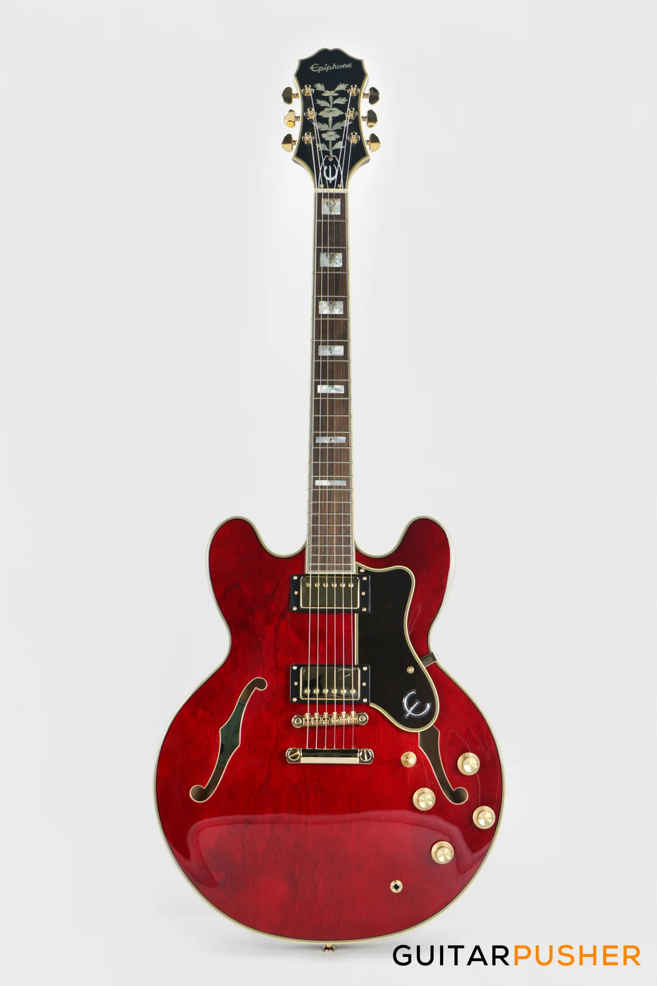 Epiphone Sheraton ii PRO Semi Hollow Electric Guitar - Wine Red - Image 2