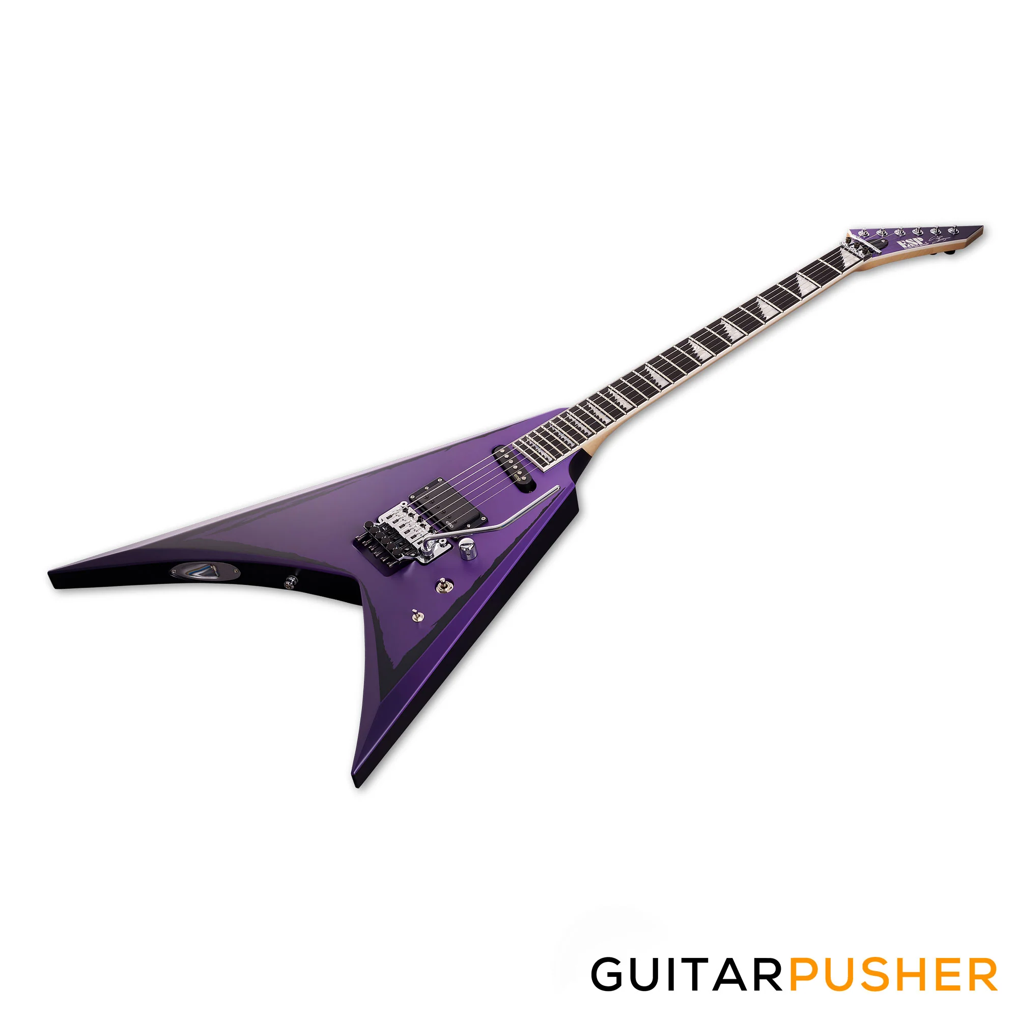 ESP Alexi Ripped Signature Series Alexi Laiho Electric Guitar - Purple Fade Satin w/ Pinstripes - Image 4