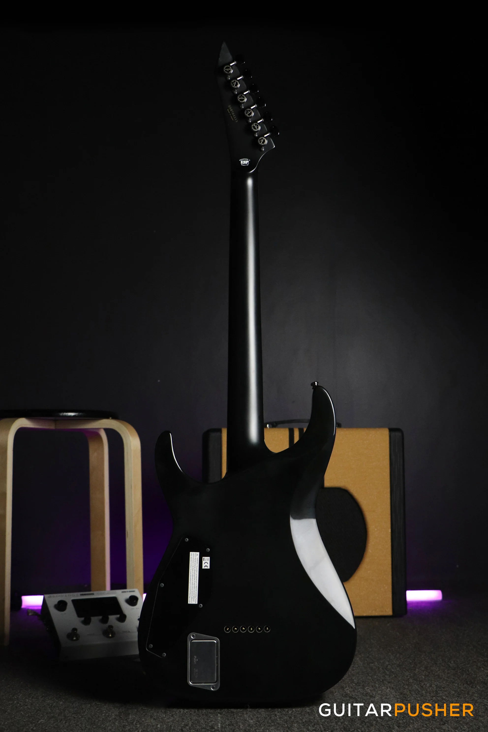 ESP E-II Horizon NT-II Modern Electric Guitar w/ EMG 66TW/57TW Humbucker Pickups - Tiger Eye Amber Fade - Image 7