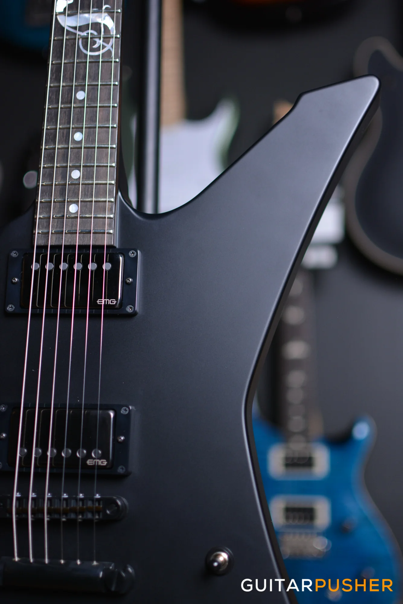 ESP Snakebyte Signature Series James Hetfield Electric Guitar - Black Satin - Image 10