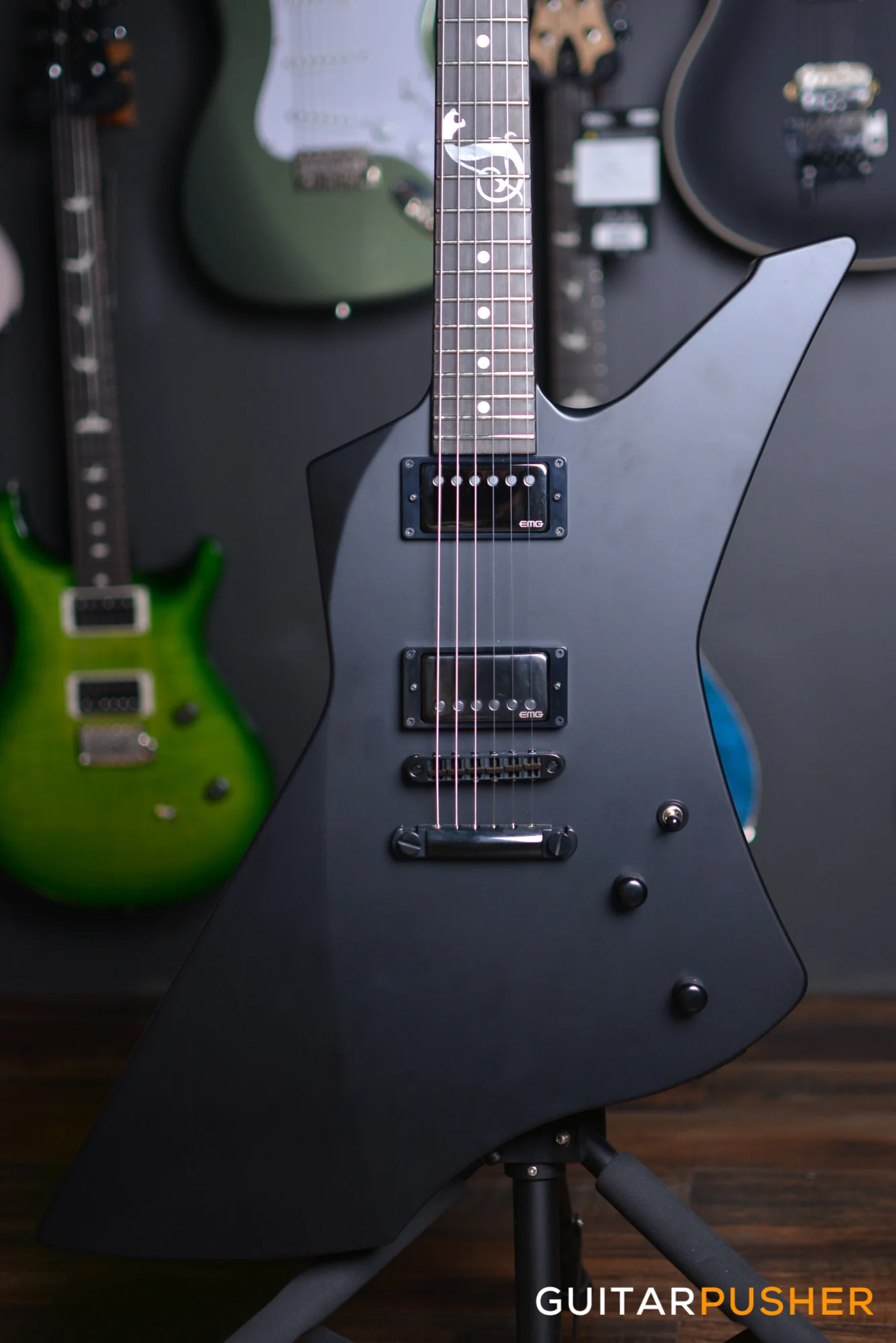 ESP Snakebyte Signature Series James Hetfield Electric Guitar - Black Satin - Image 11