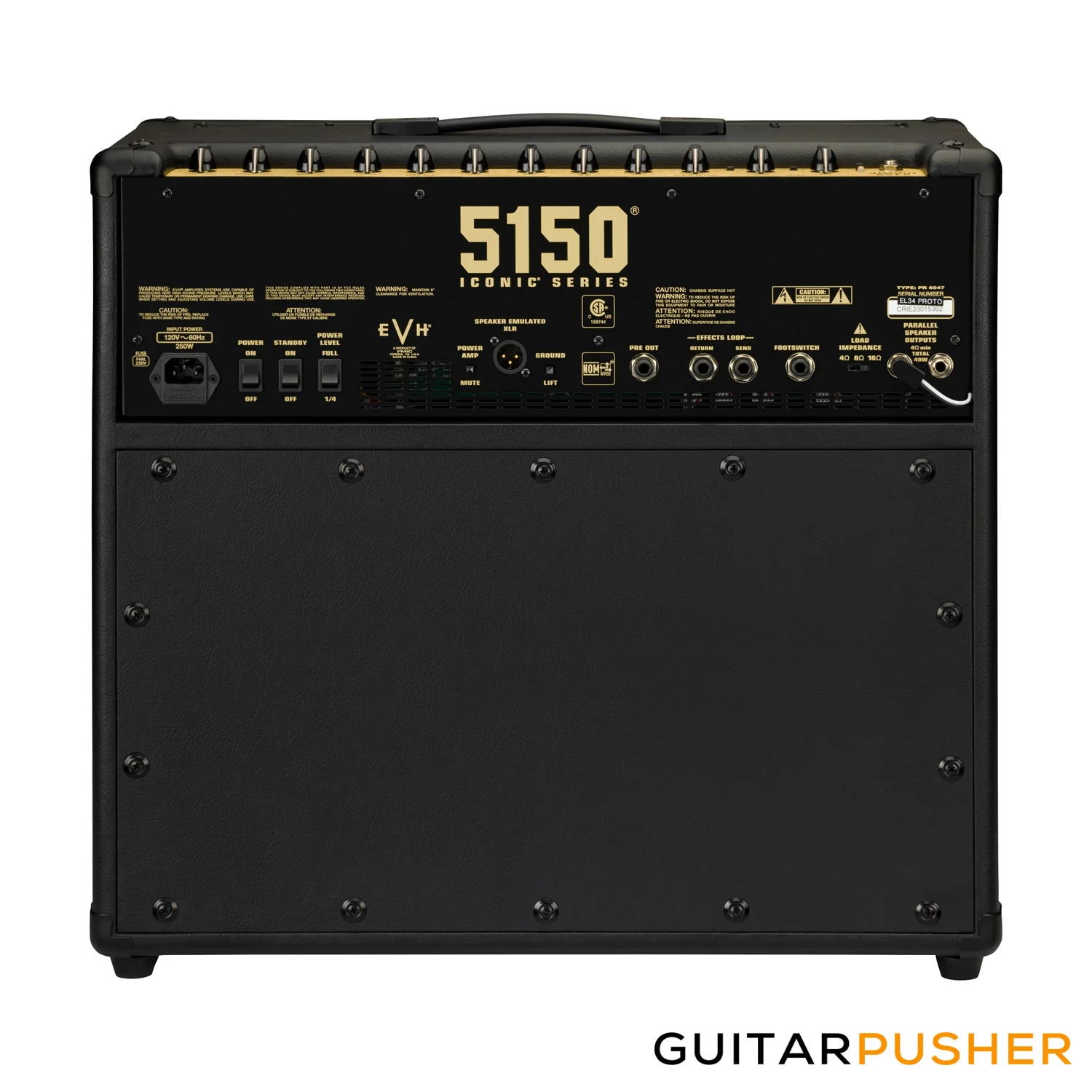EVH 5150 Iconic Series 40-Watt EL34 1x12" All-Tube Combo Amplifier, Black, 230V EUR (2258306000) - Image 2