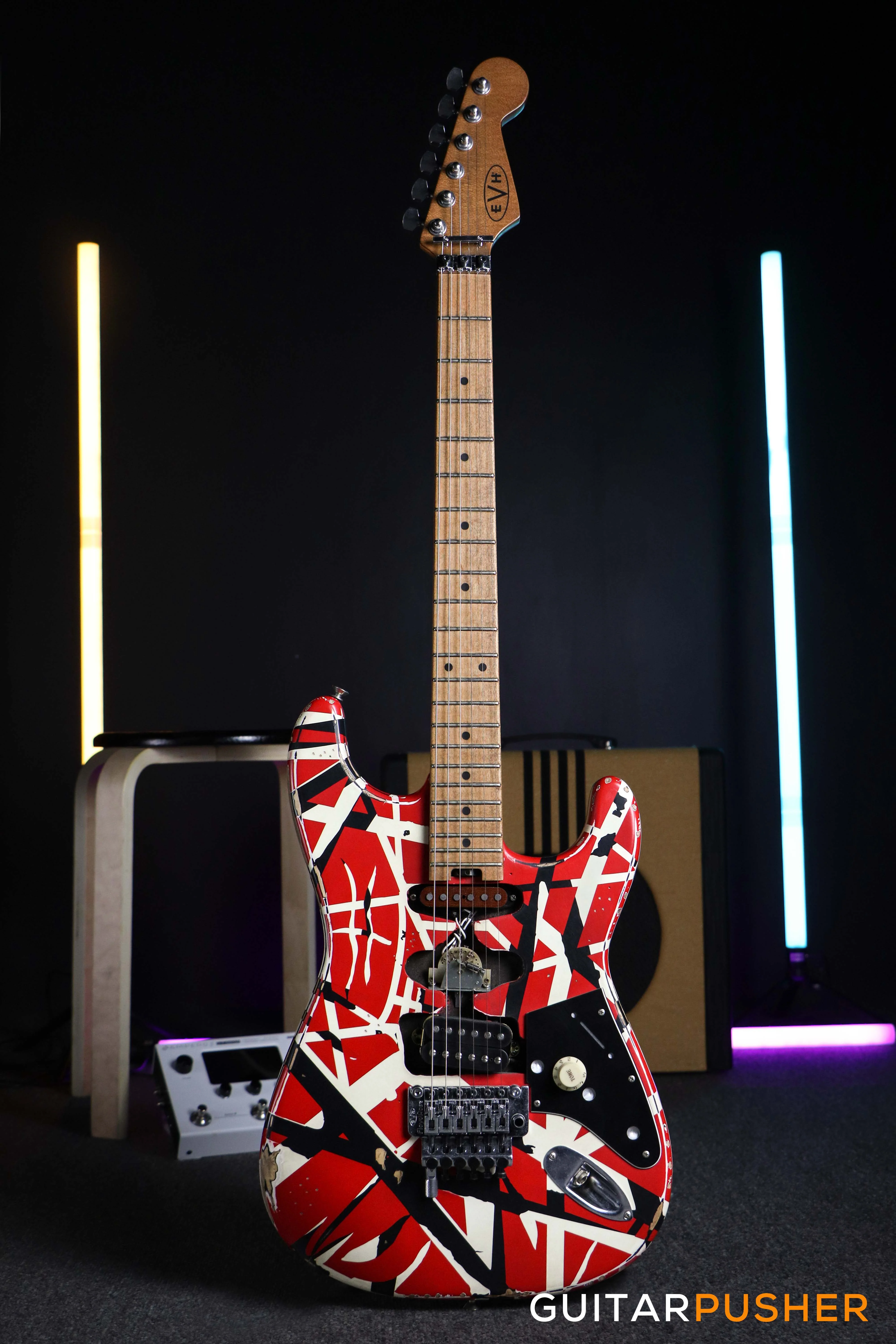 EVH Striped Series Stratocaster Frankie Electric Guitar - Image 2