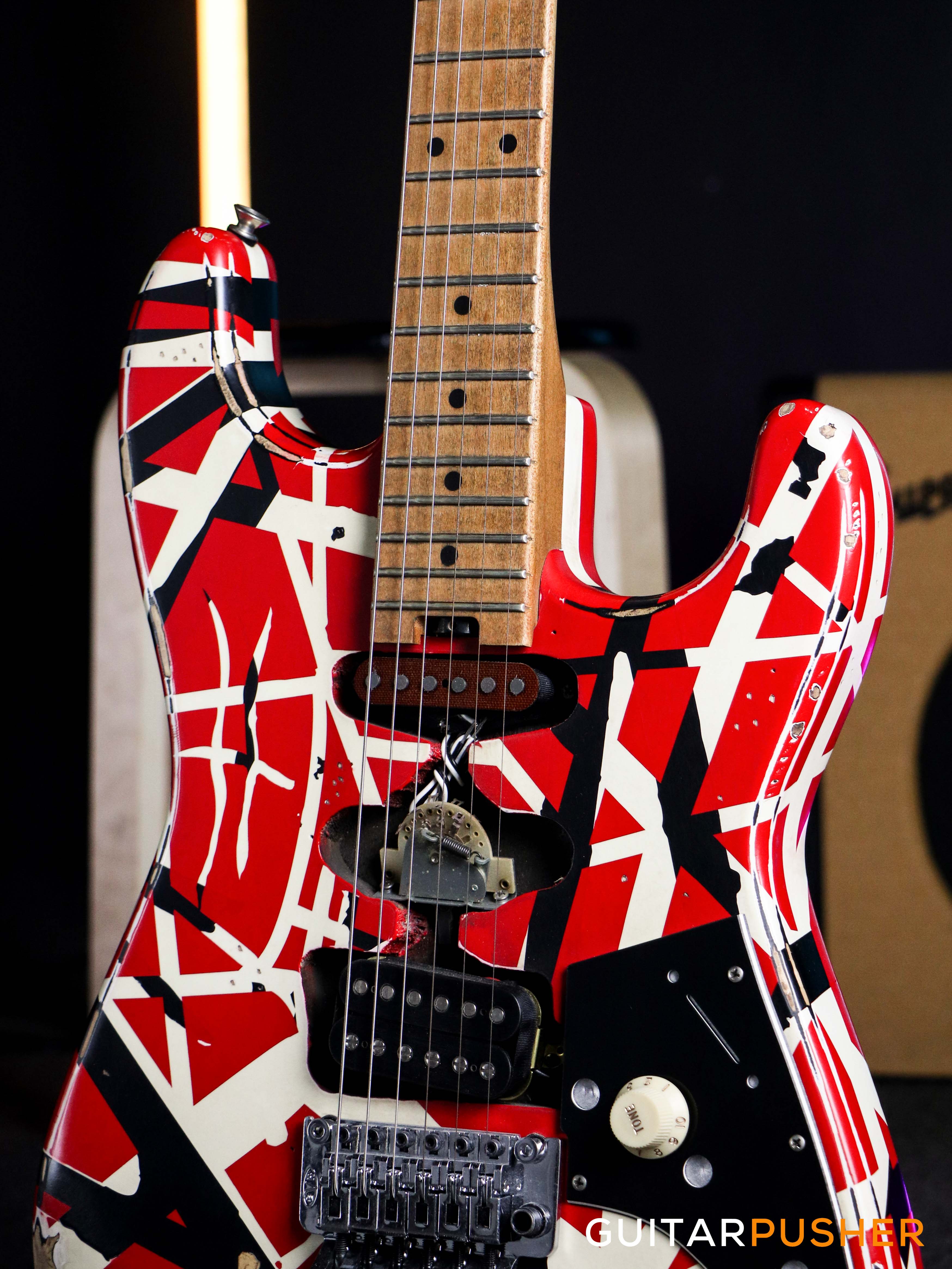 EVH Striped Series Stratocaster Frankie Electric Guitar - Image 4