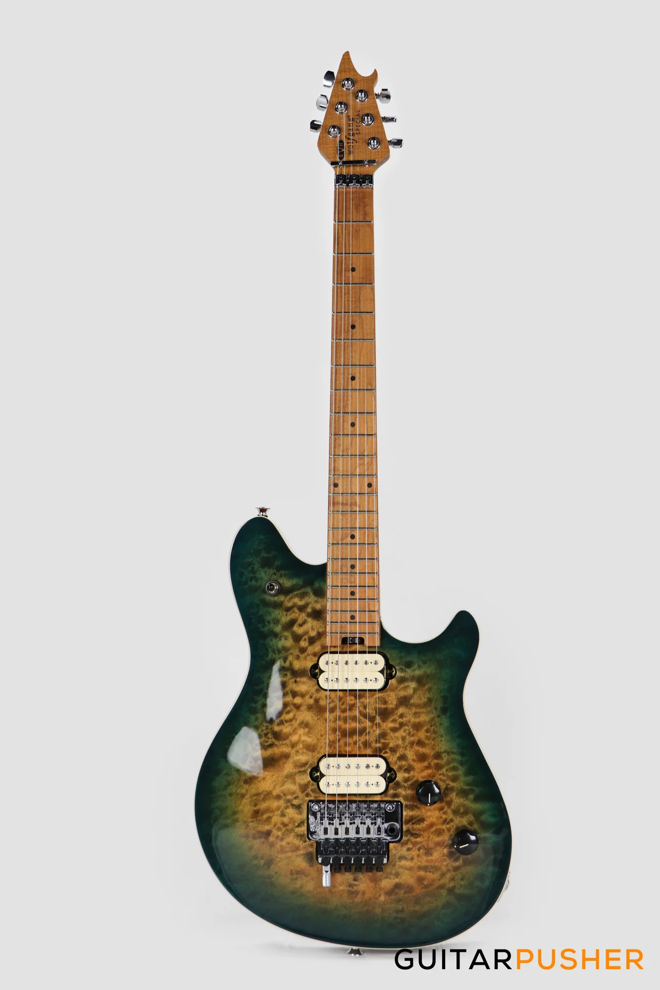 EVH Wolfgang Special Quilt Maple Top, Baked Maple Fretboard Electric Guitar - Indigo Burst (5107701595) - Image 2