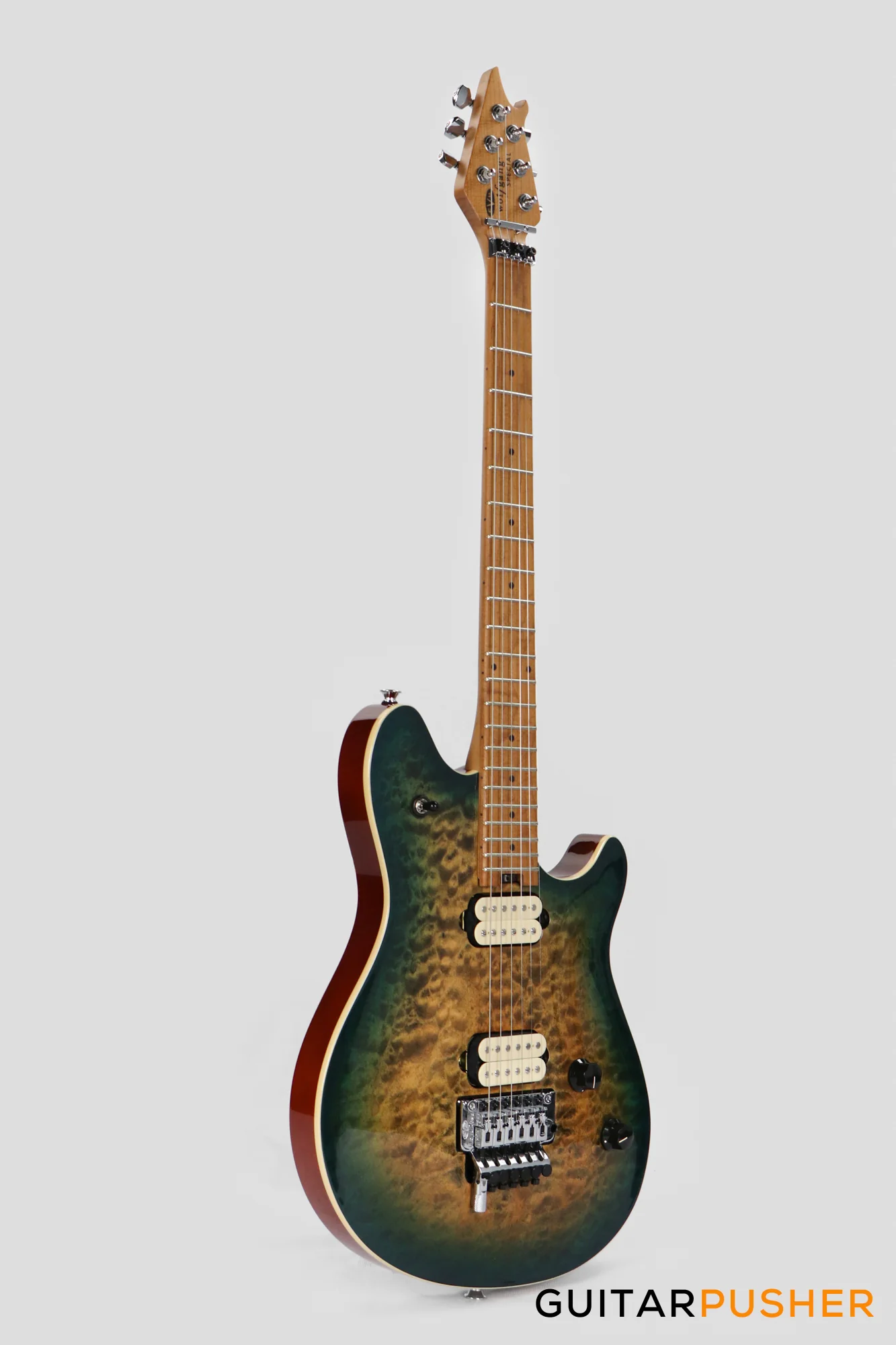 EVH Wolfgang Special Quilt Maple Top, Baked Maple Fretboard Electric Guitar - Indigo Burst (5107701595) - Image 3