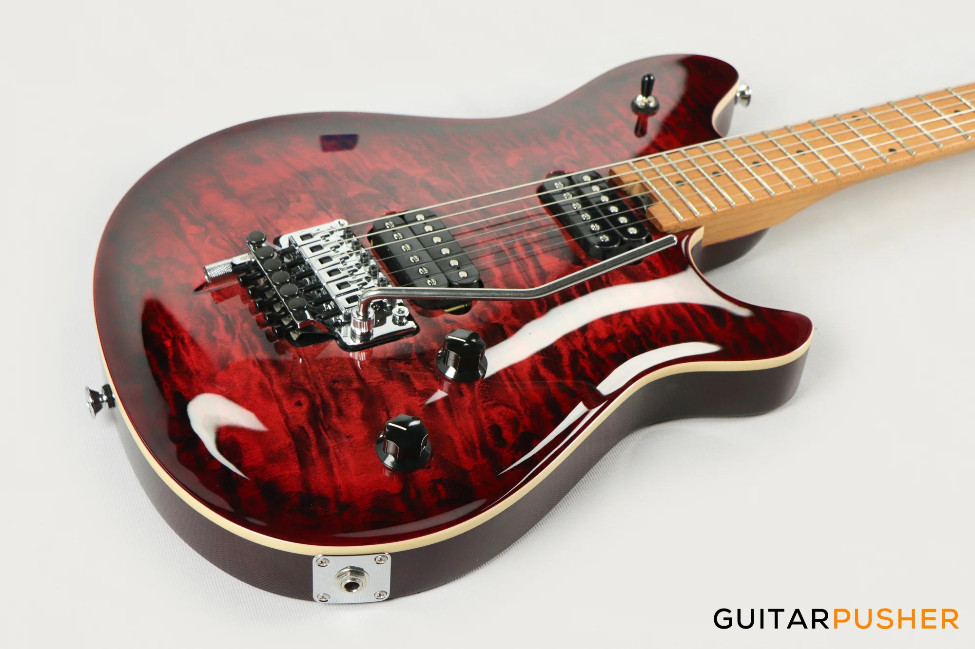 EVH Wolfgang Special Quilt Maple Top, Baked Maple Fretboard Electric Guitar - Sangria - Image 10