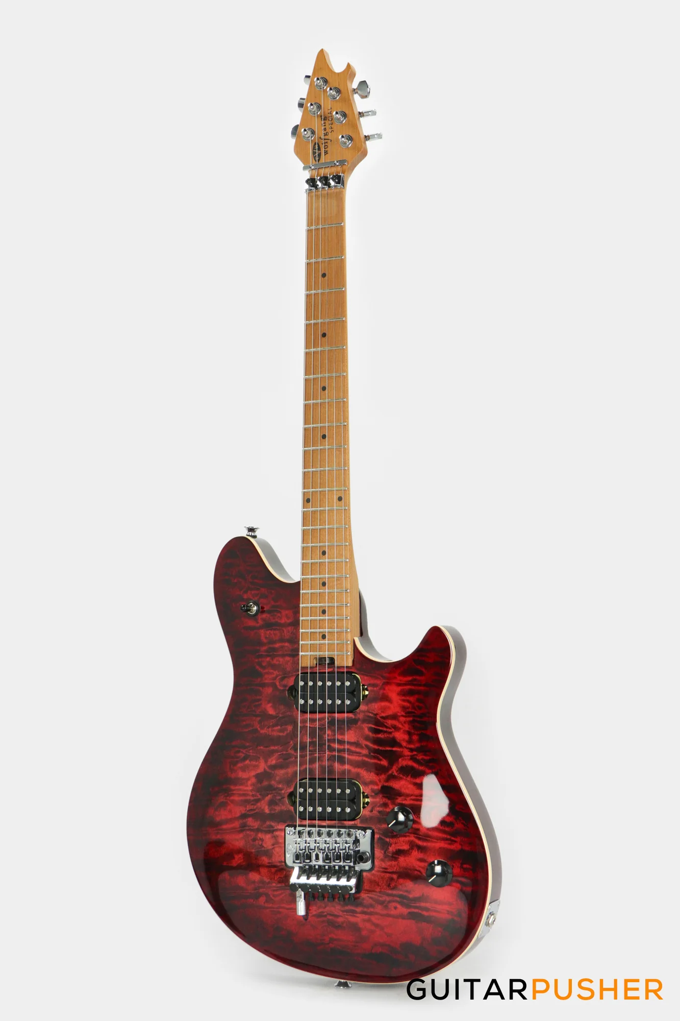 EVH Wolfgang Special Quilt Maple Top, Baked Maple Fretboard Electric Guitar - Sangria - Image 6