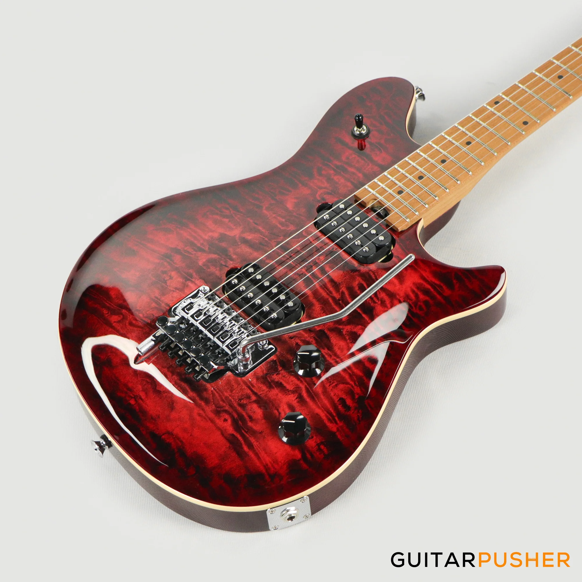 EVH Wolfgang Special Quilt Maple Top, Baked Maple Fretboard Electric Guitar - Sangria - Image 9
