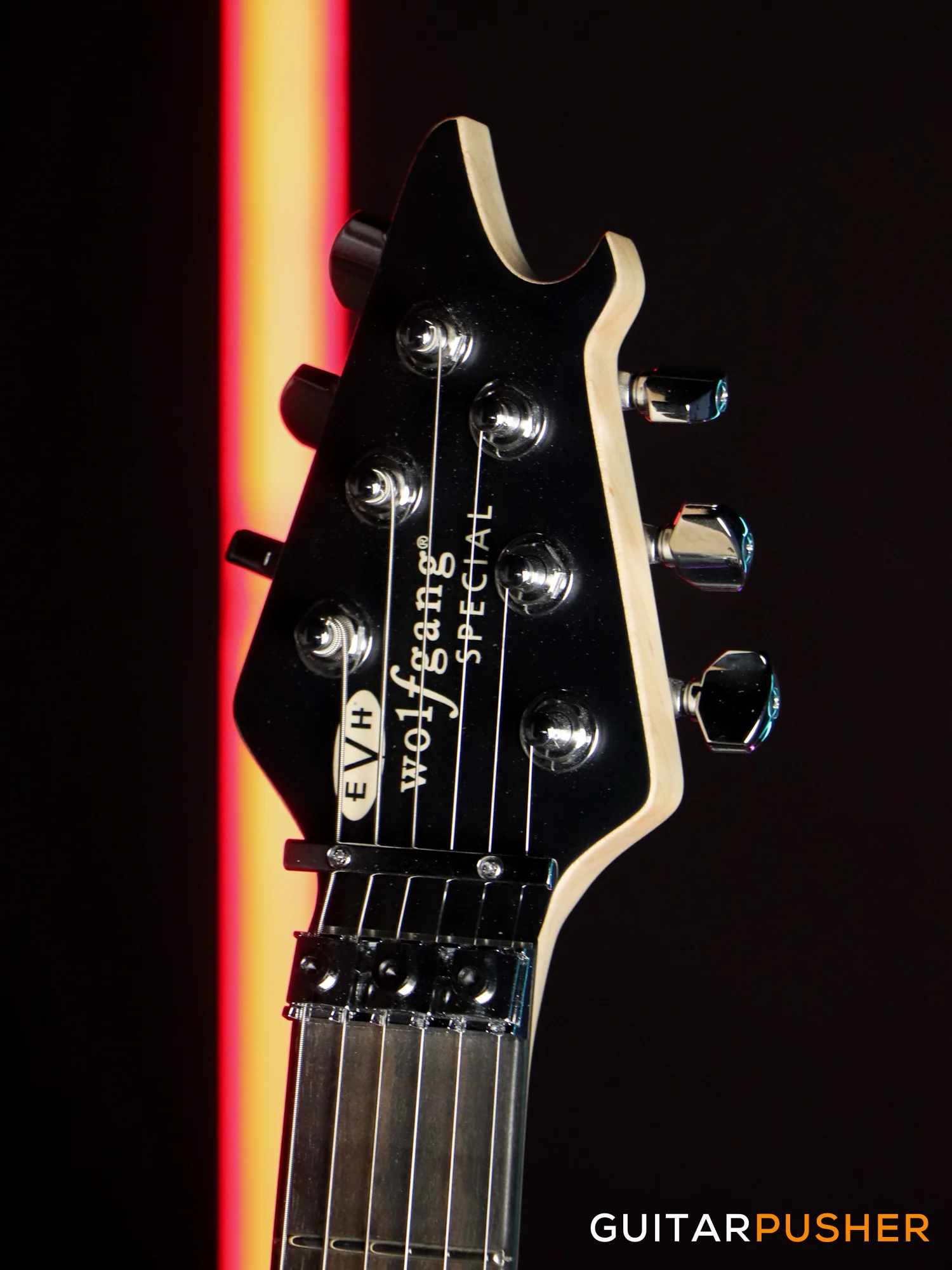 EVH Wolfgang Special Striped, Ebony Fretboard - Red w/ Black & White Stripes (5107702315) - Image 4