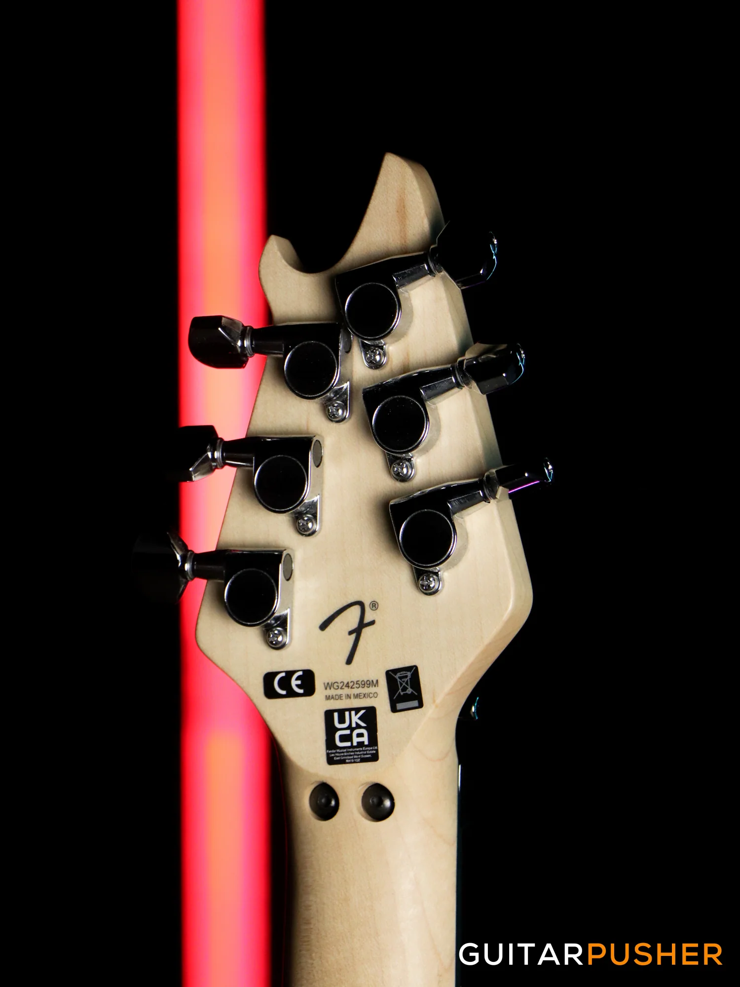 EVH Wolfgang Special Striped, Ebony Fretboard - Red w/ Black & White Stripes (5107702315) - Image 8