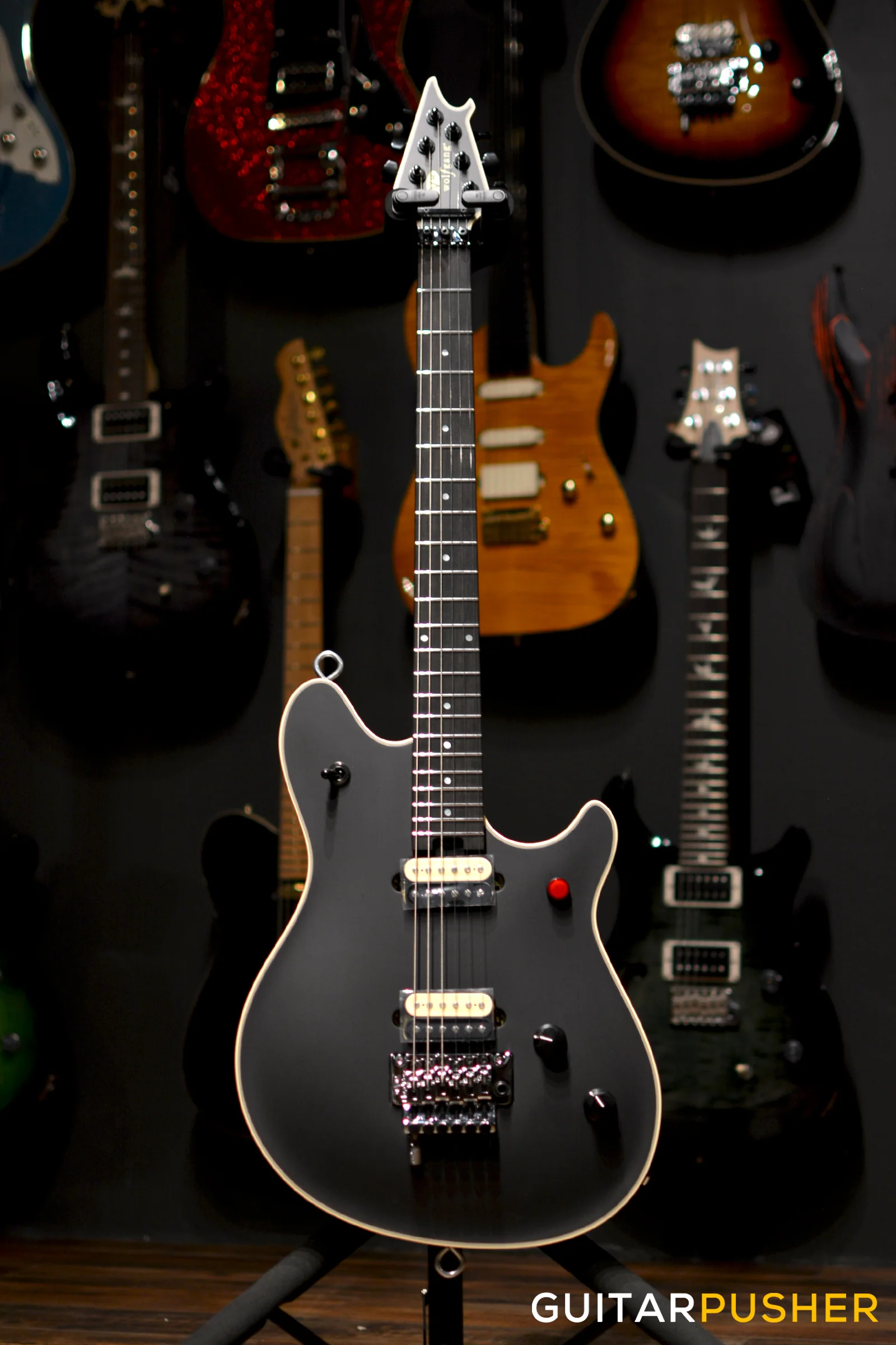 EVH Wolfgang USA Eddie Van Halen Signature, Ebony Fretboard Electric Guitar - Stealth Black - Image 10