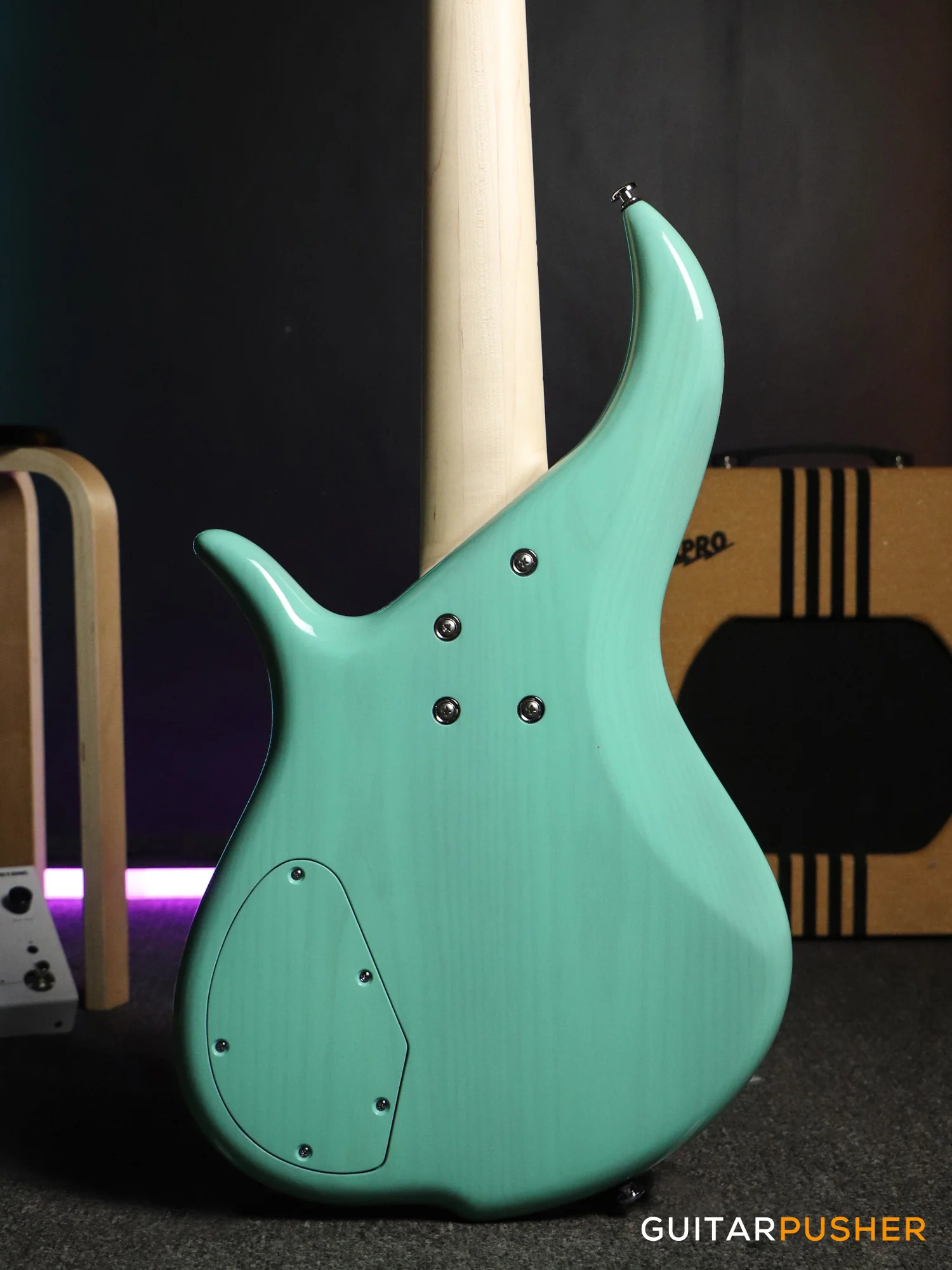 FBASS BN5 5-String Bass (Transparent Seafoam Green Gloss) - Ash Body, Birdseye Maple Fingerboard - Image 4