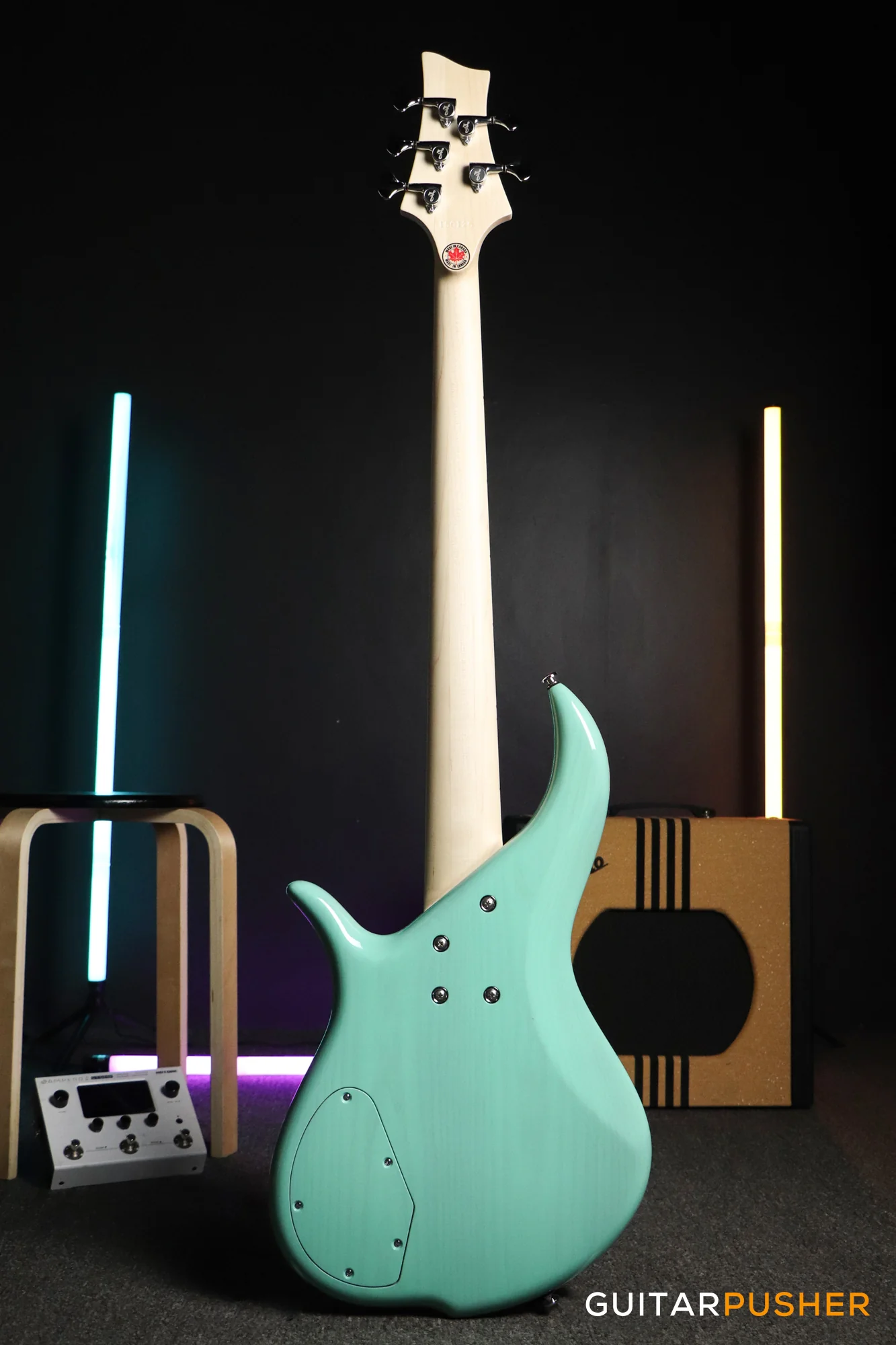 FBASS BN5 5-String Bass (Transparent Seafoam Green Gloss) - Ash Body, Birdseye Maple Fingerboard - Image 5