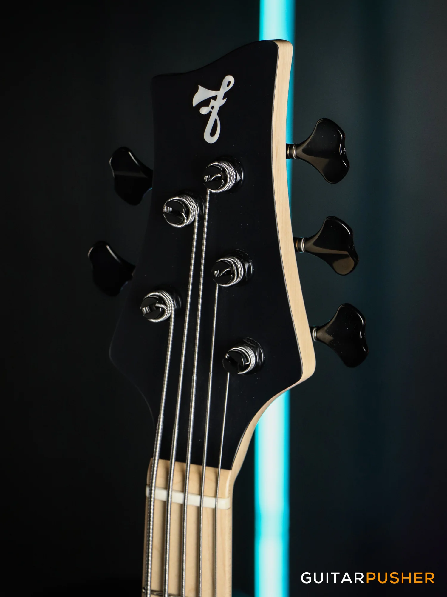 FBASS VF5-J 5-String Bass (Black Matte) - Ash Flat Top Body, Maple Fingerboard - Image 5