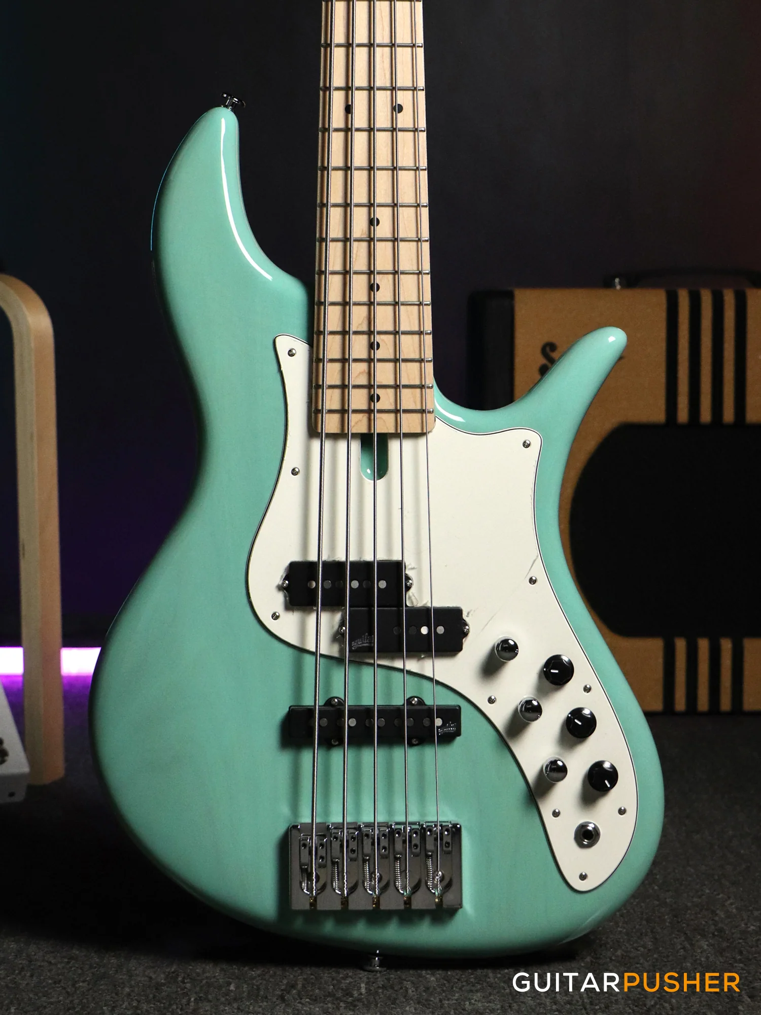 FBASS VF5-PJ 5-String Bass (Transparent Seafoam Green Gloss) - Alder Body, Maple Fingerboard