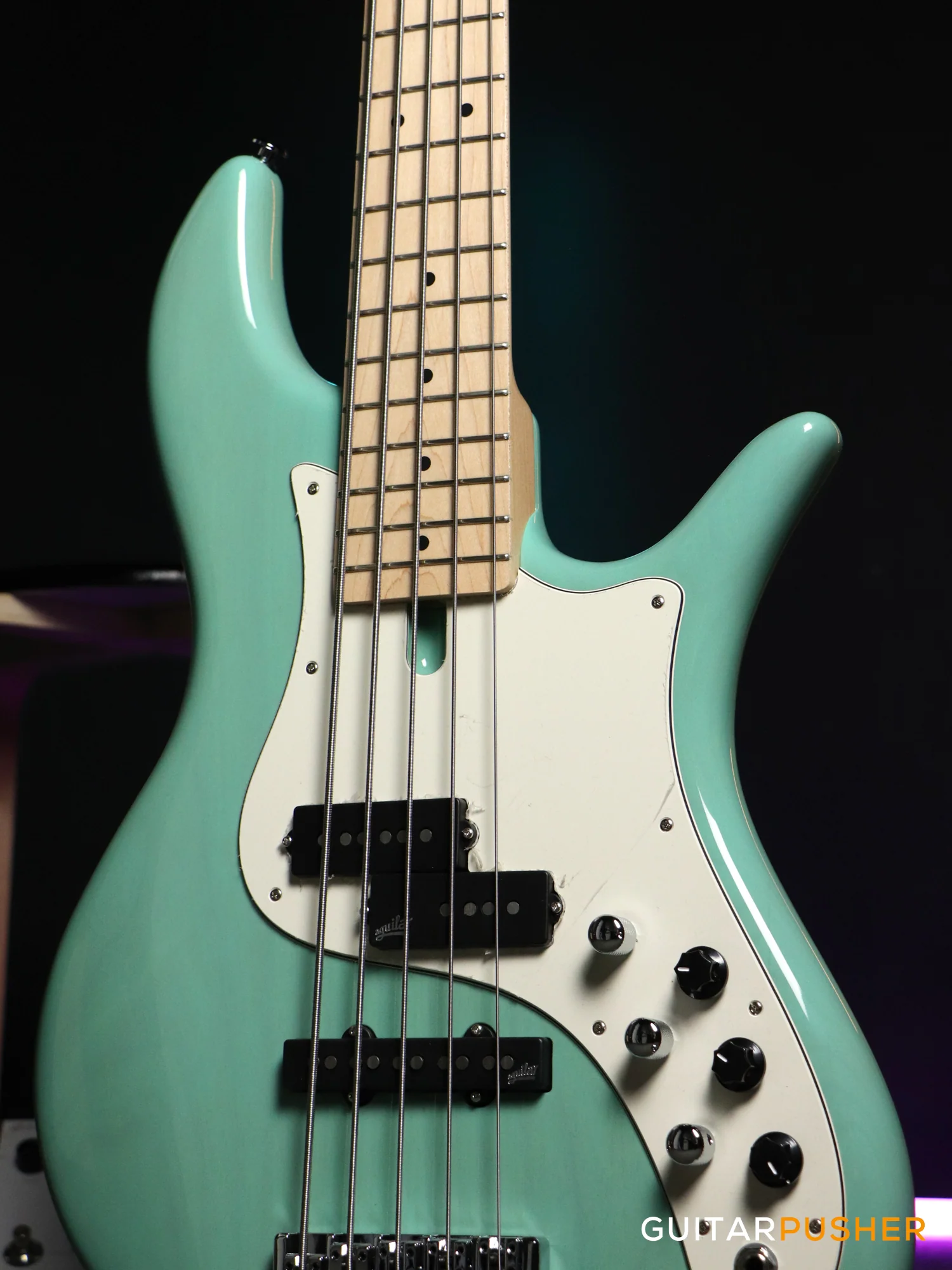 FBASS VF5-PJ 5-String Bass (Transparent Seafoam Green Gloss) - Alder Body, Maple Fingerboard - Image 6