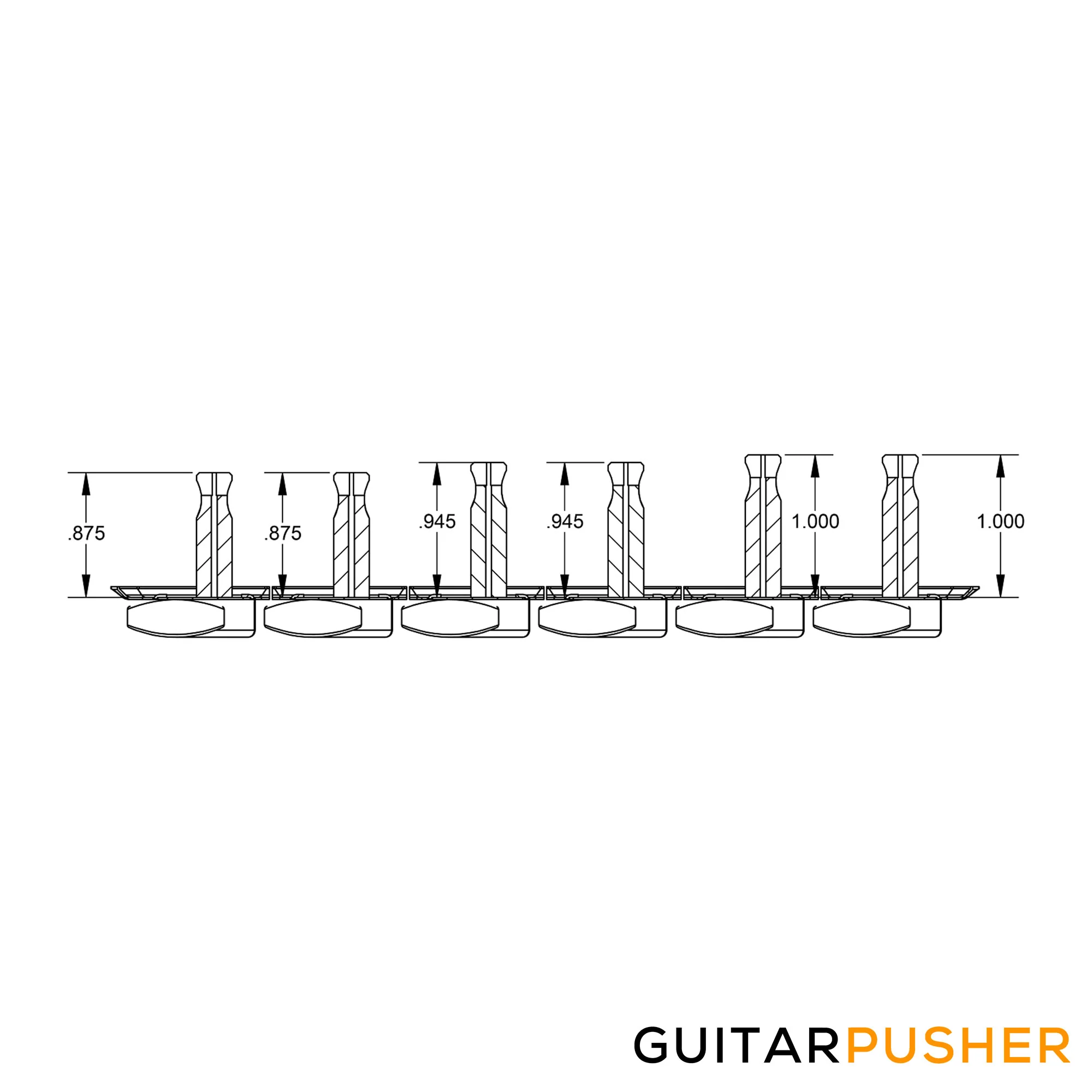 Fender American Vintage Tuners / Machine Head Nickel 6-inline - Image 13