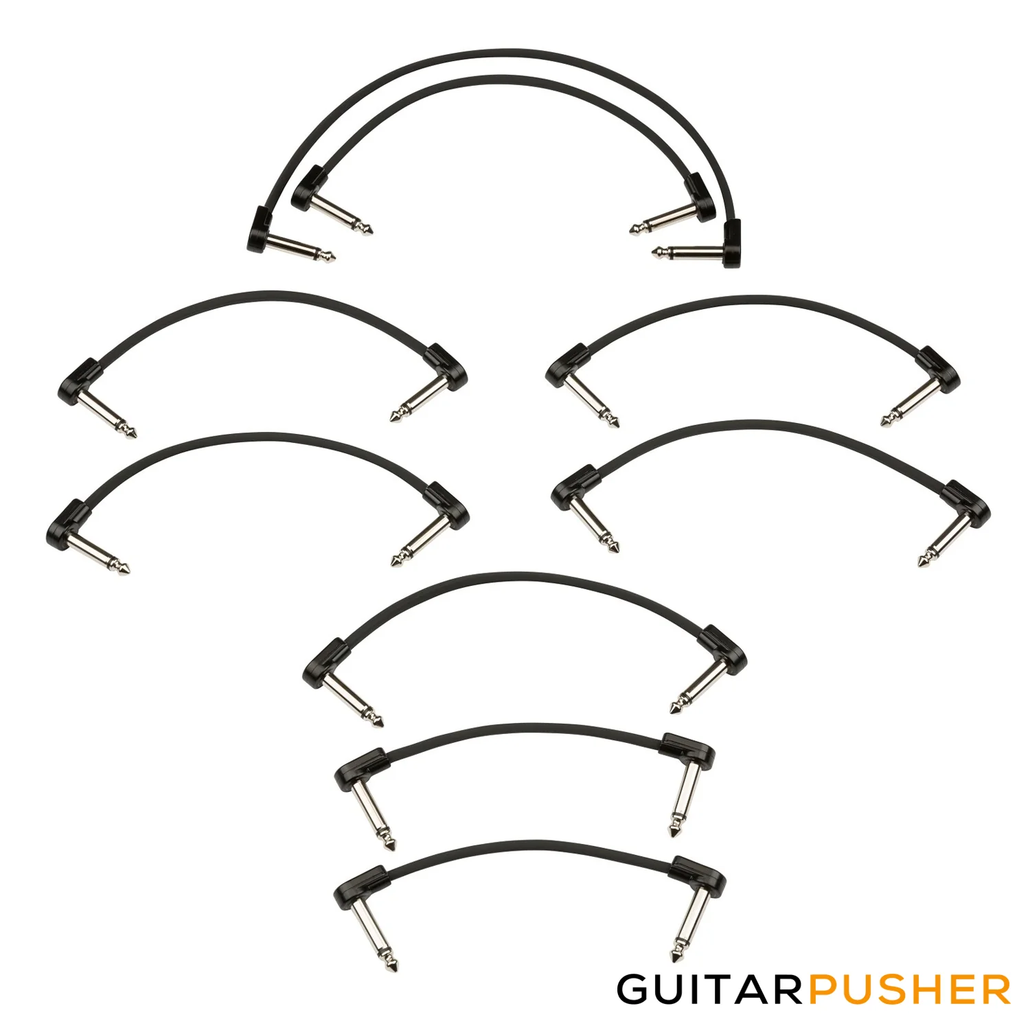 Fender Blockchain Patch Cable Kit, R/A, Black - 6 pcs. - Image 8