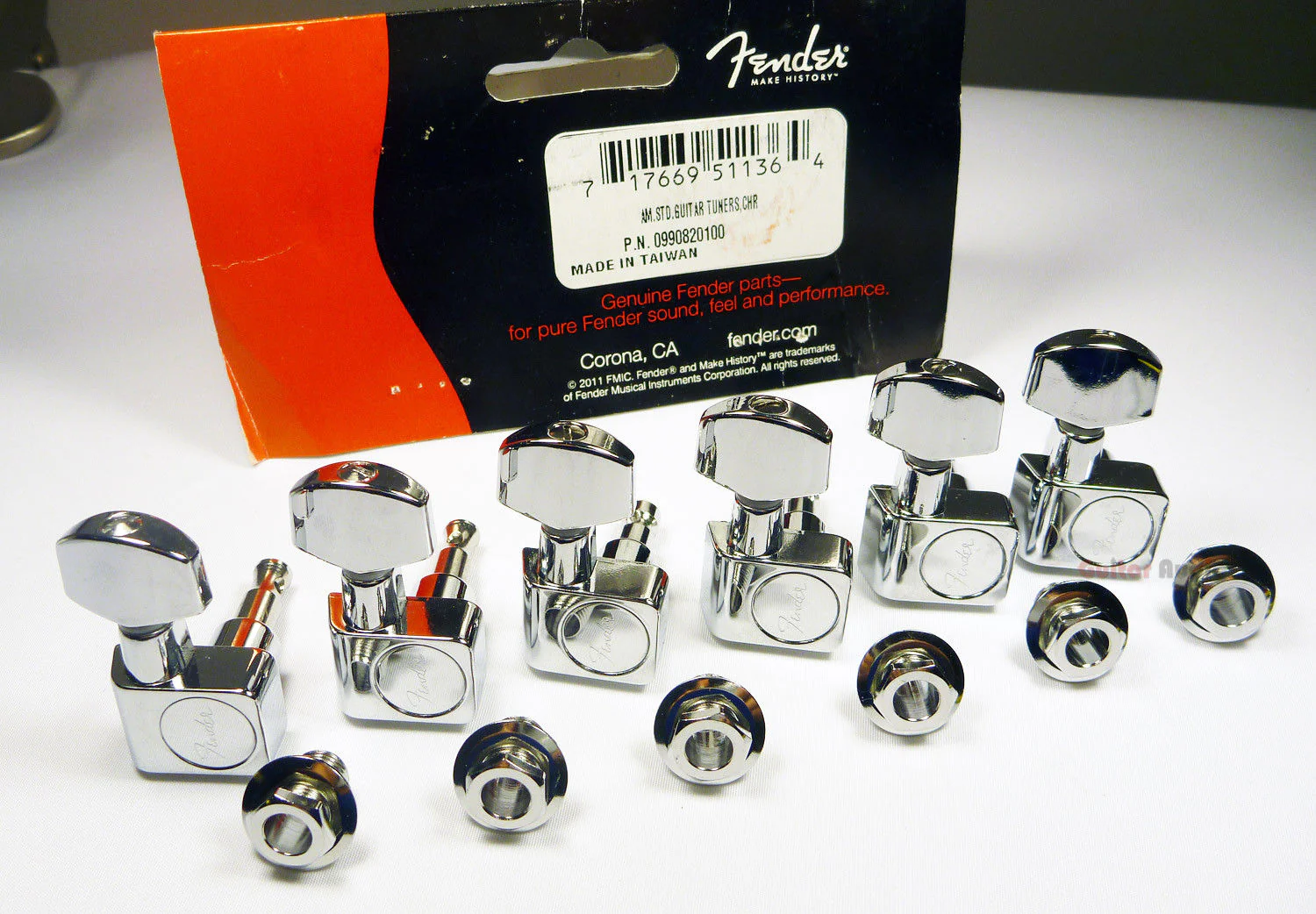 Fender American Standard Guitar Tuners / Machine Head Chrome 6 - Image 2