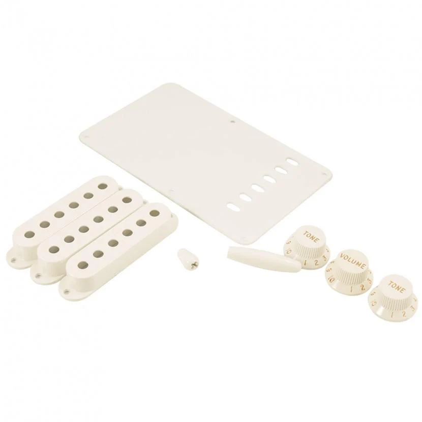 Fender Original Stratocaster Accessory Kit Knobs, Pickup Cover, Backplate, Tremolo Tip - Image 2