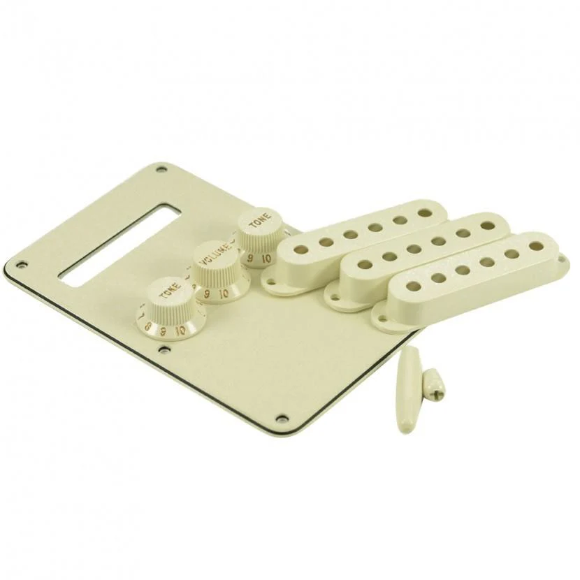 Fender Original Stratocaster Accessory Kit Knobs, Pickup Cover, Backplate, Tremolo Tip - Image 3